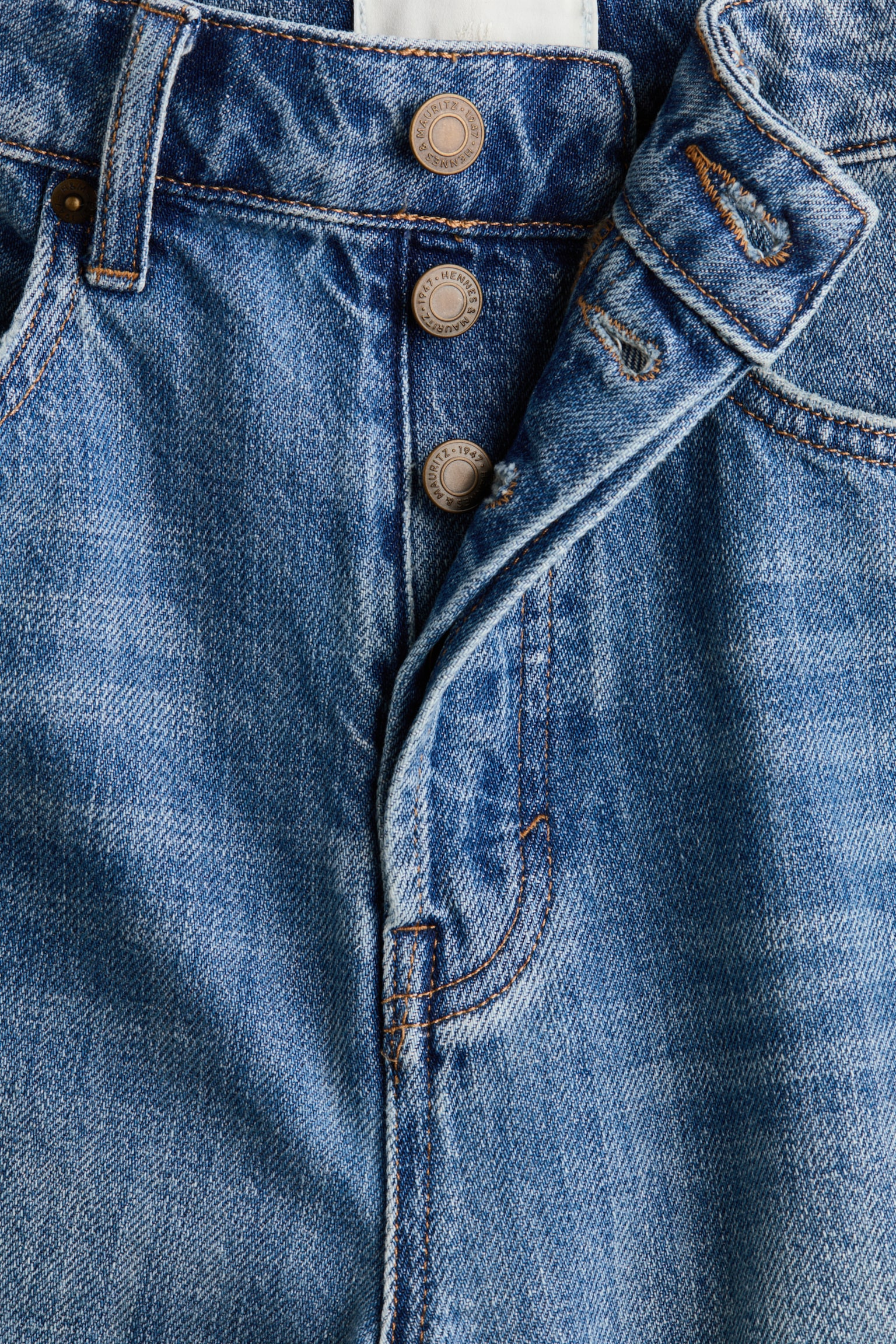 Belted denim Bermuda shorts - Denim blue - 6