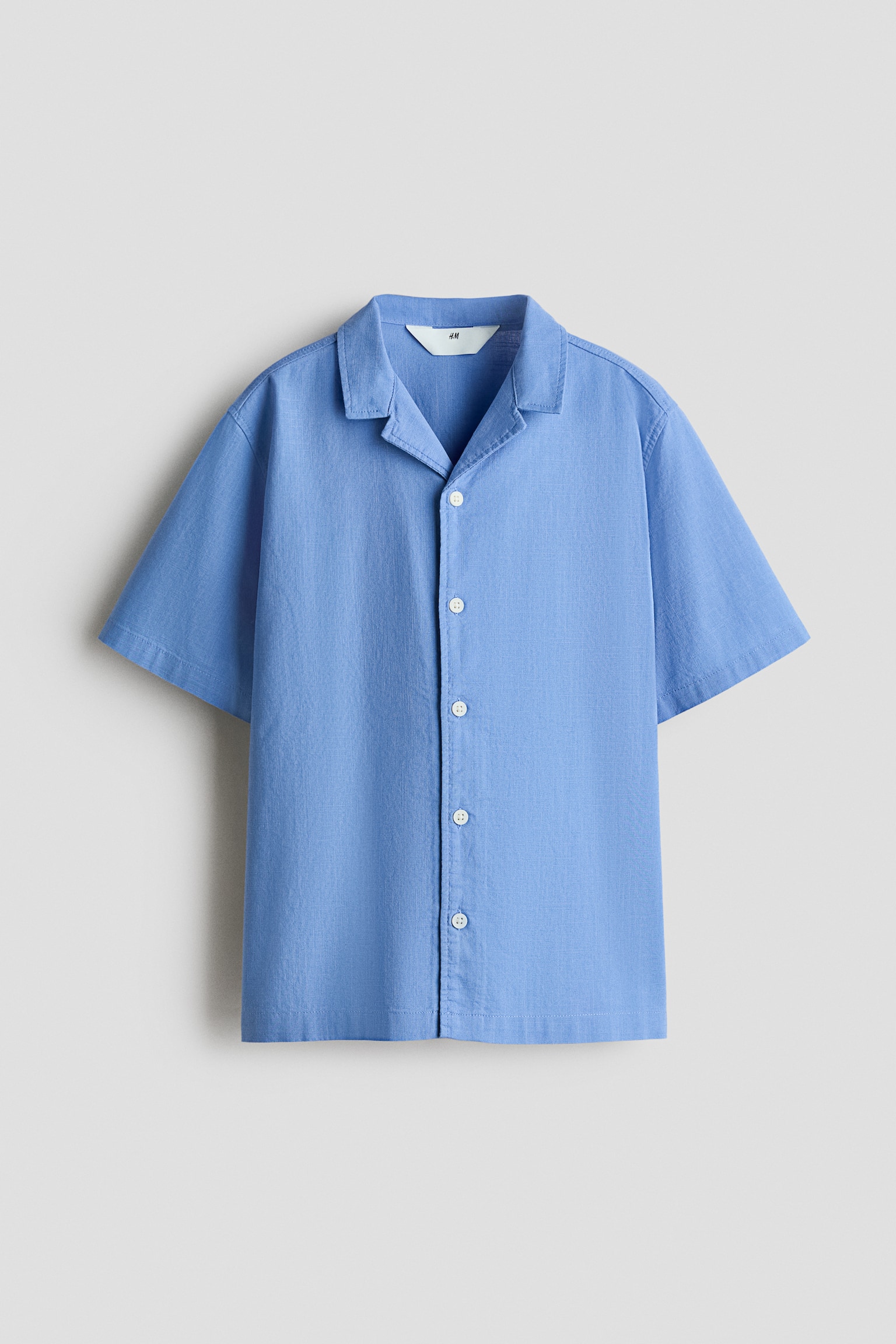 Cotton resort shirt - Blue/Yellow