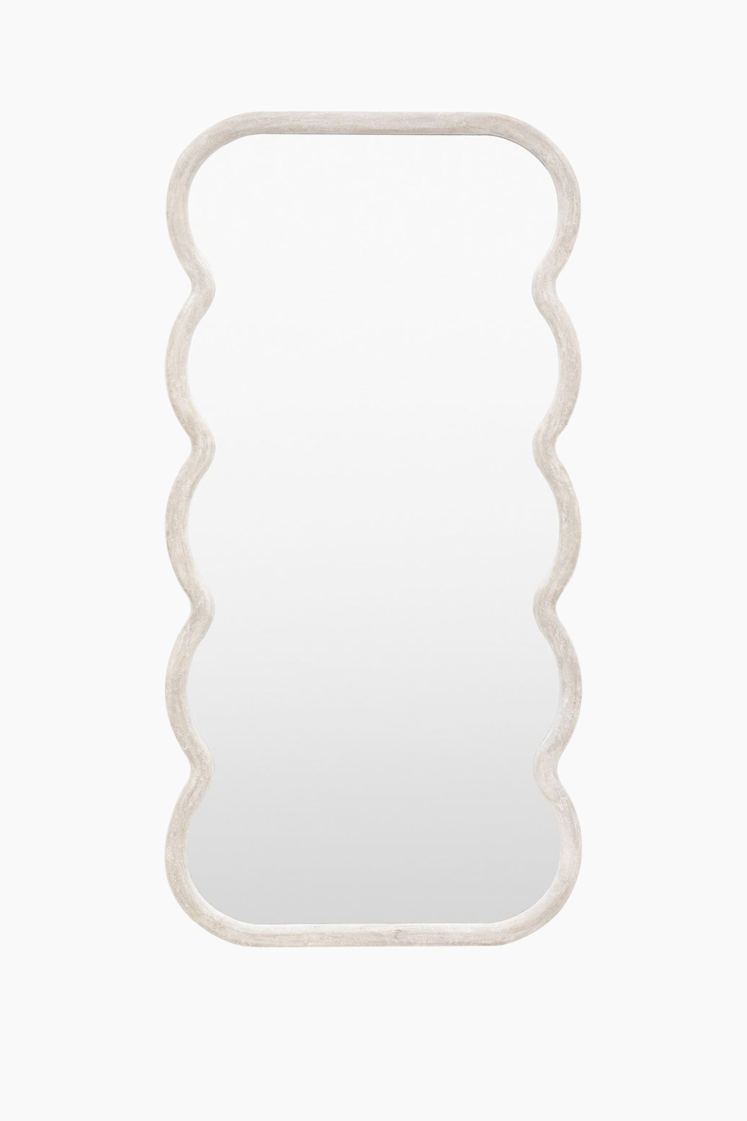 Large Curvy Mirror - White - 2