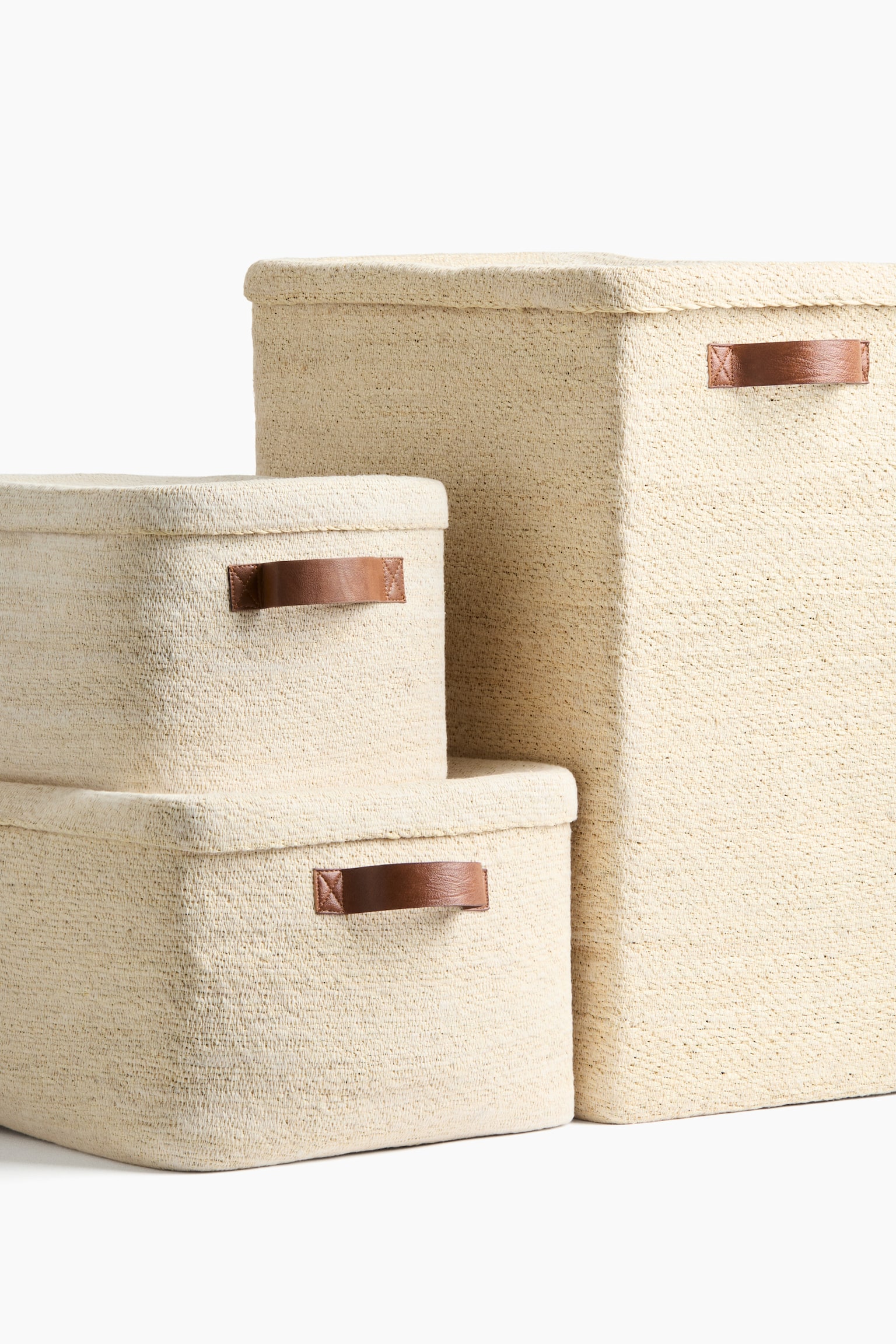 Кошик для зберігання з морської трави - Світло-бежевий - 4