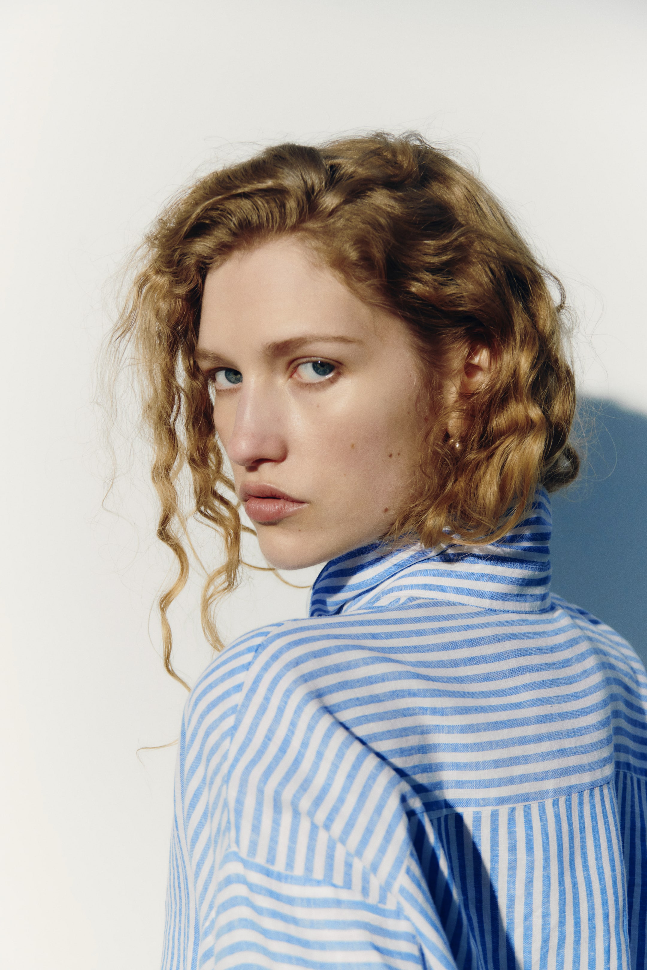 Dolman-Sleeved Linen-Blend Shirt