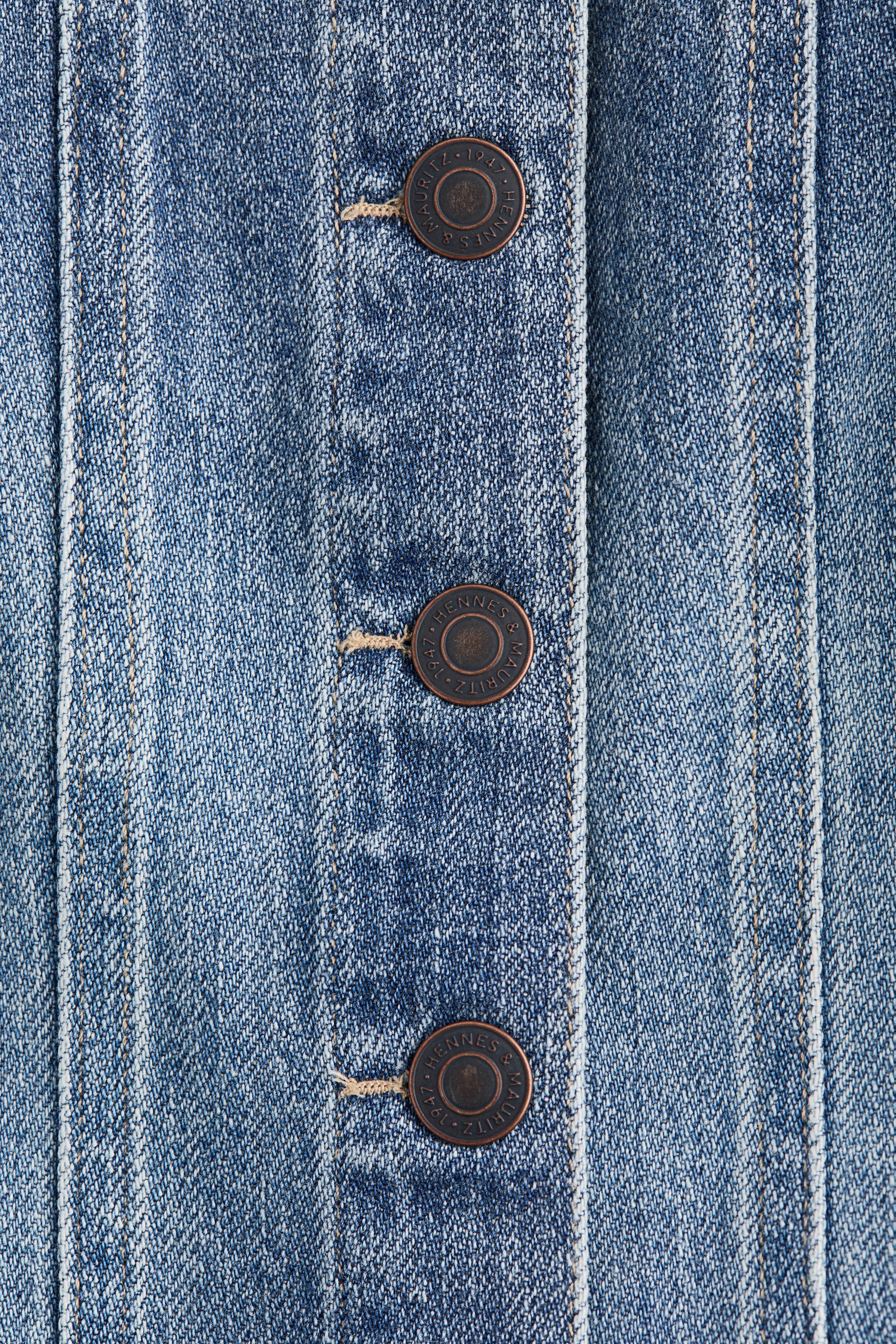 Button-Front Denim Top