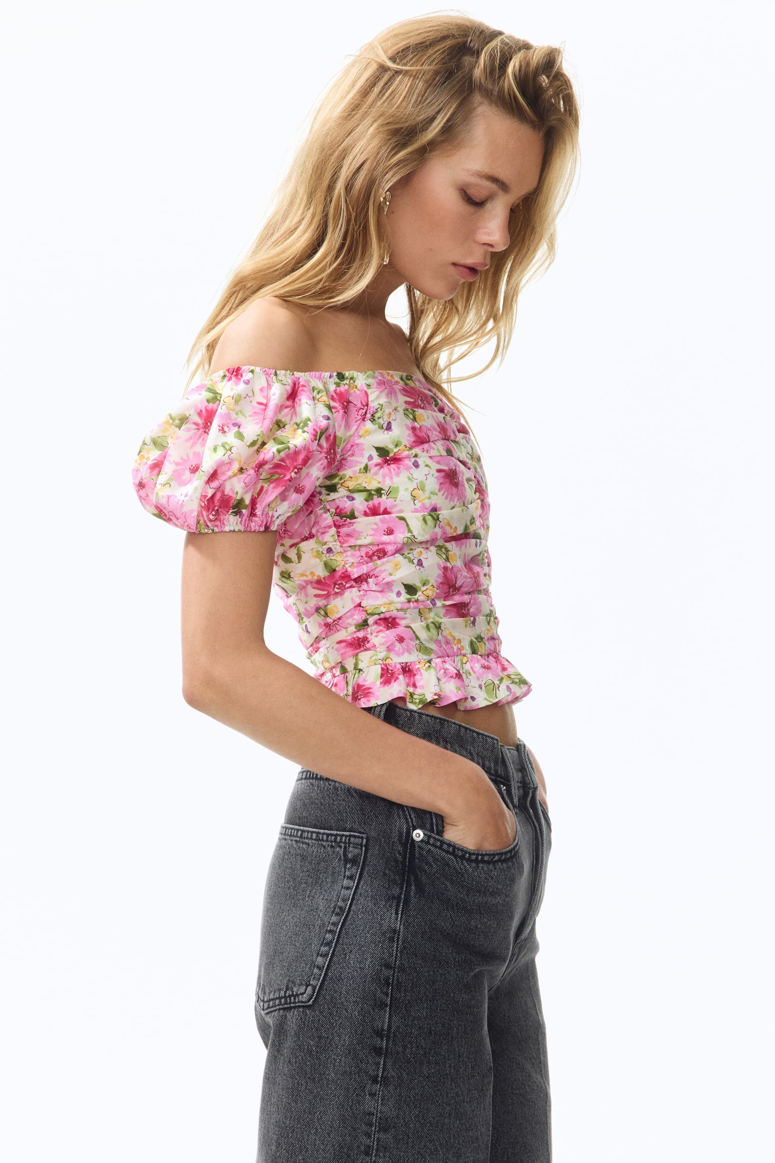 Ruched off-the-shoulder top - 3