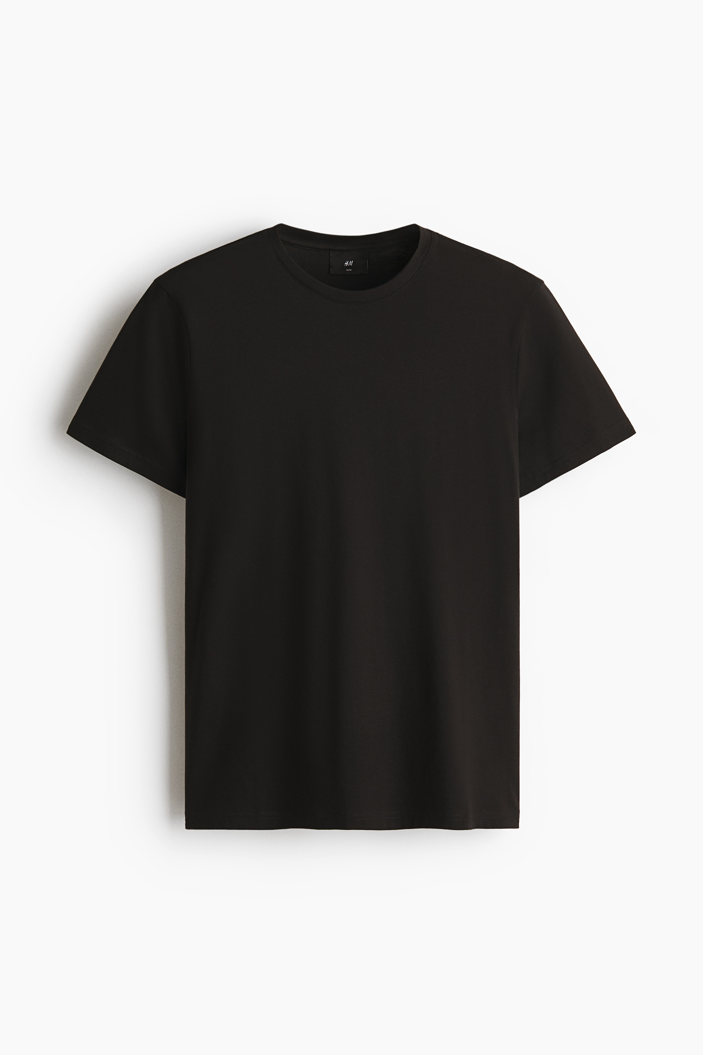 T-Shirt aus Pima-Baumwolle Slim Fit - Schwarz/Weiß/Marineblau/Dunkelbraun/Hellgraumeliert/Schwarz/Weiß/Dunkelbraun