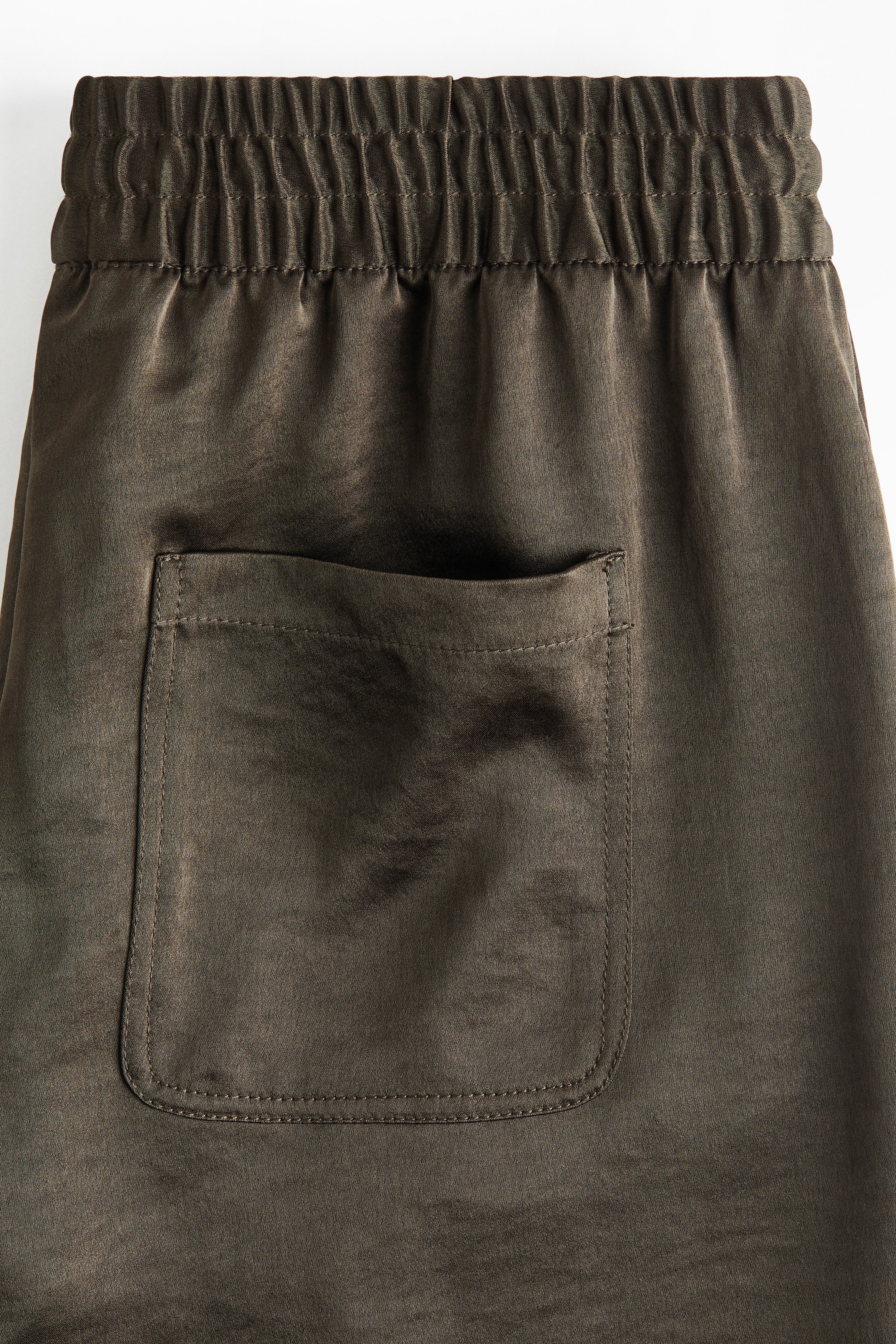 Flared satin trousers