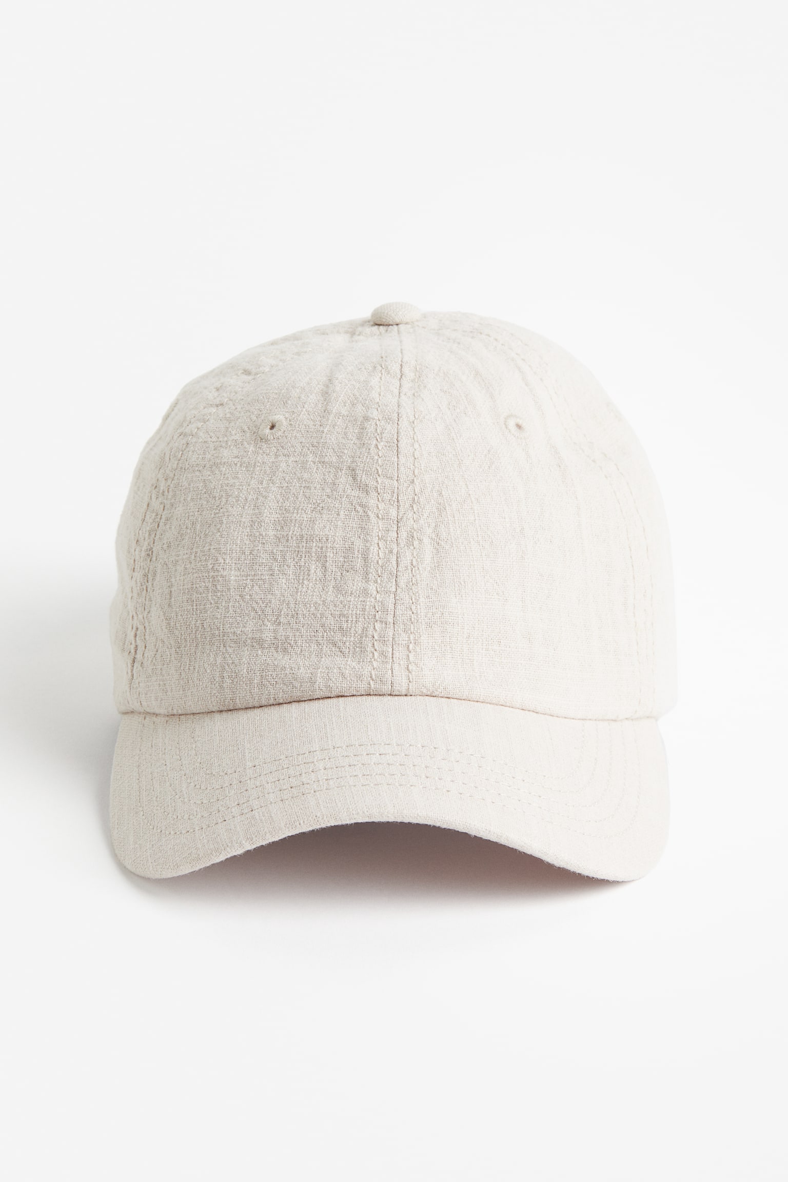 Ramie-blend cap - Light beige - 1