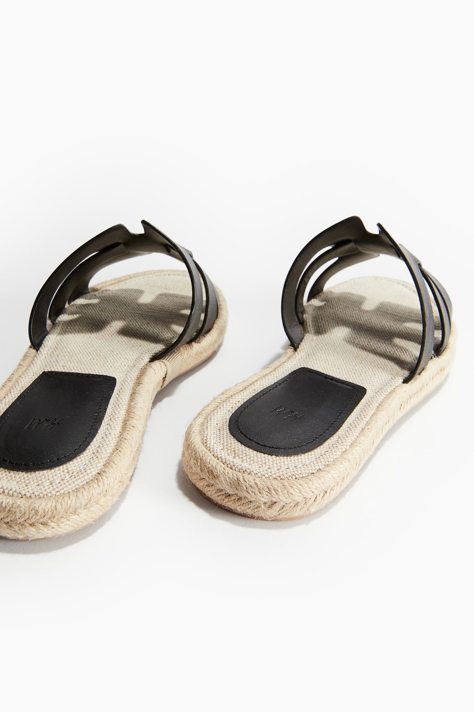 Espadrille Sandals - Black/Gold colour/Beige/Brown - 2