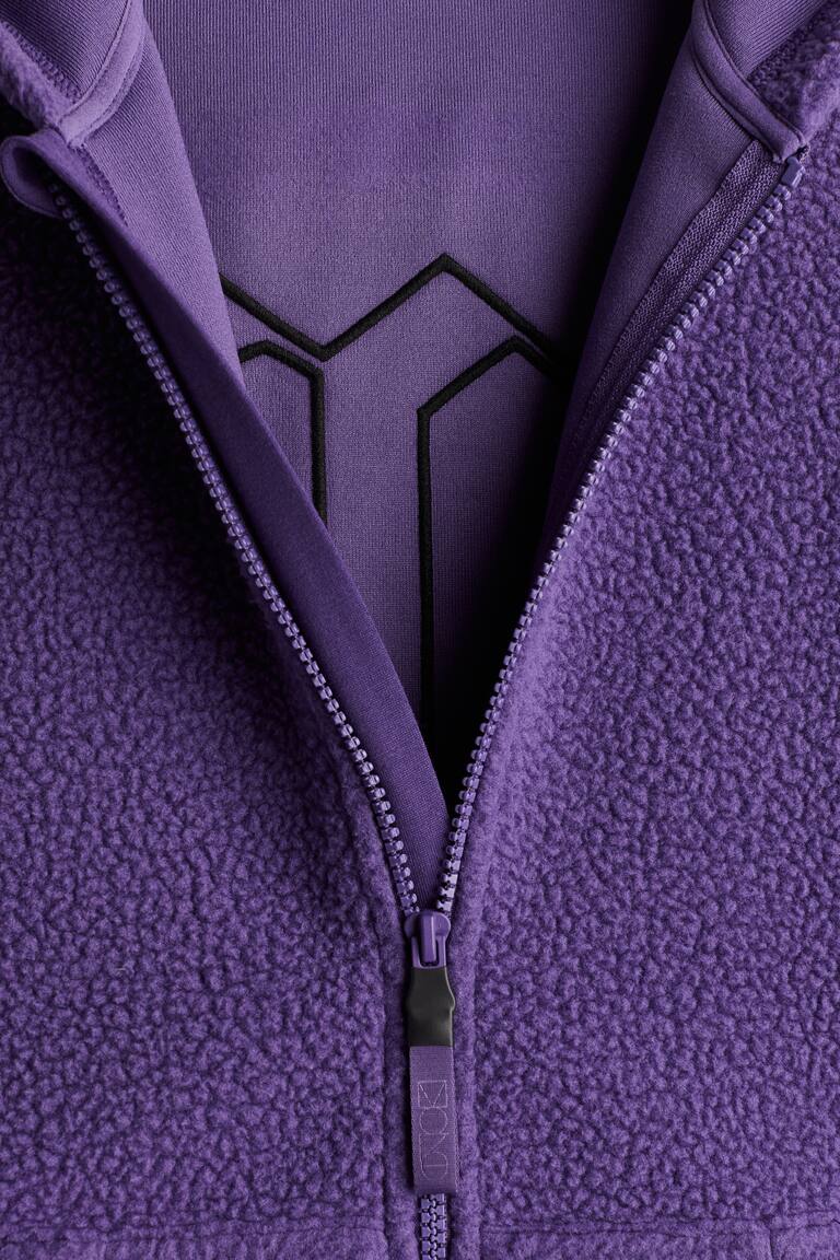 Teddy sports zip-through hoodie Purple Kids H&M IE