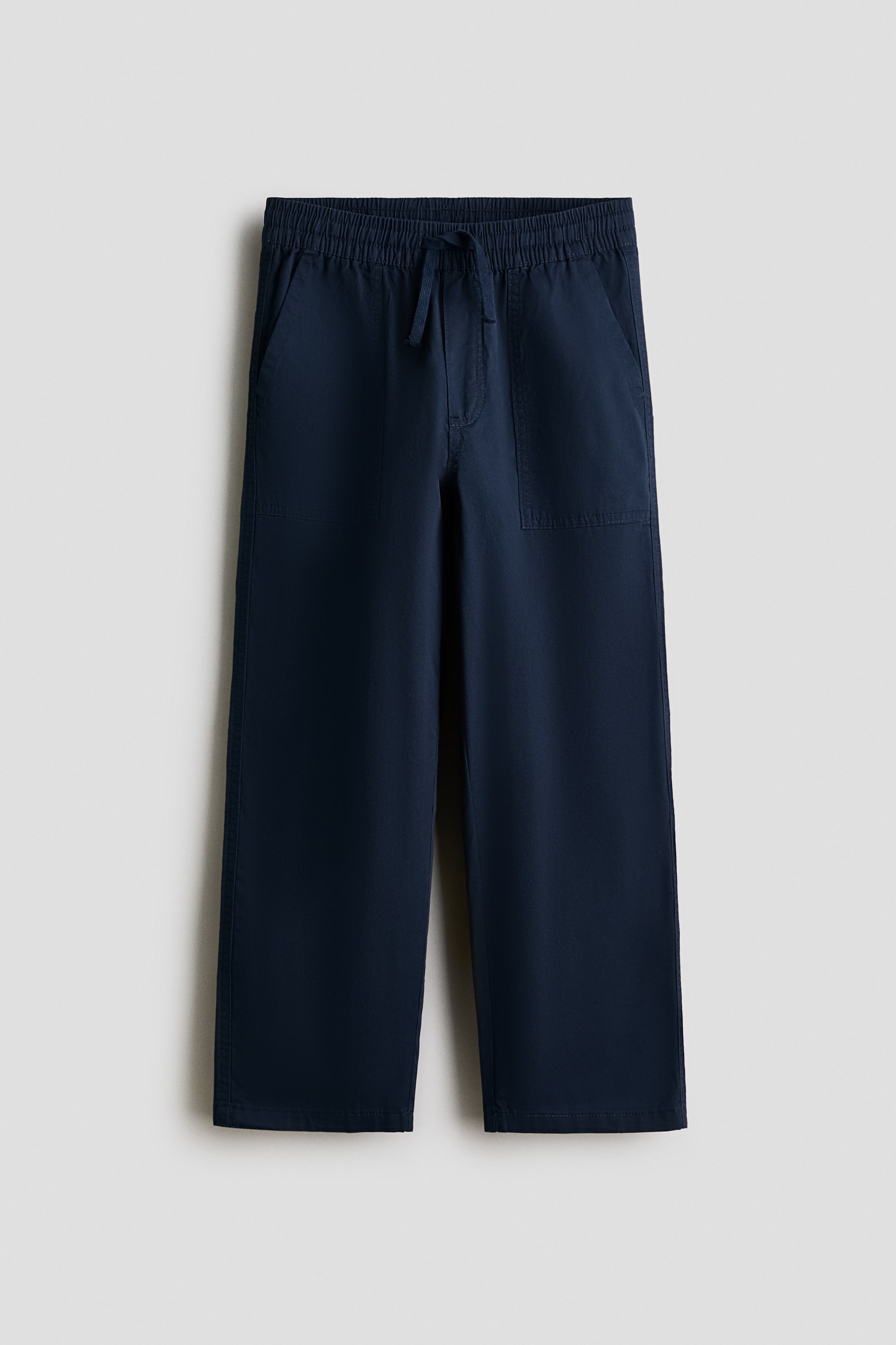 View larger image: Cotton twill trousers - Navy blue - Kids | H&M SG 1