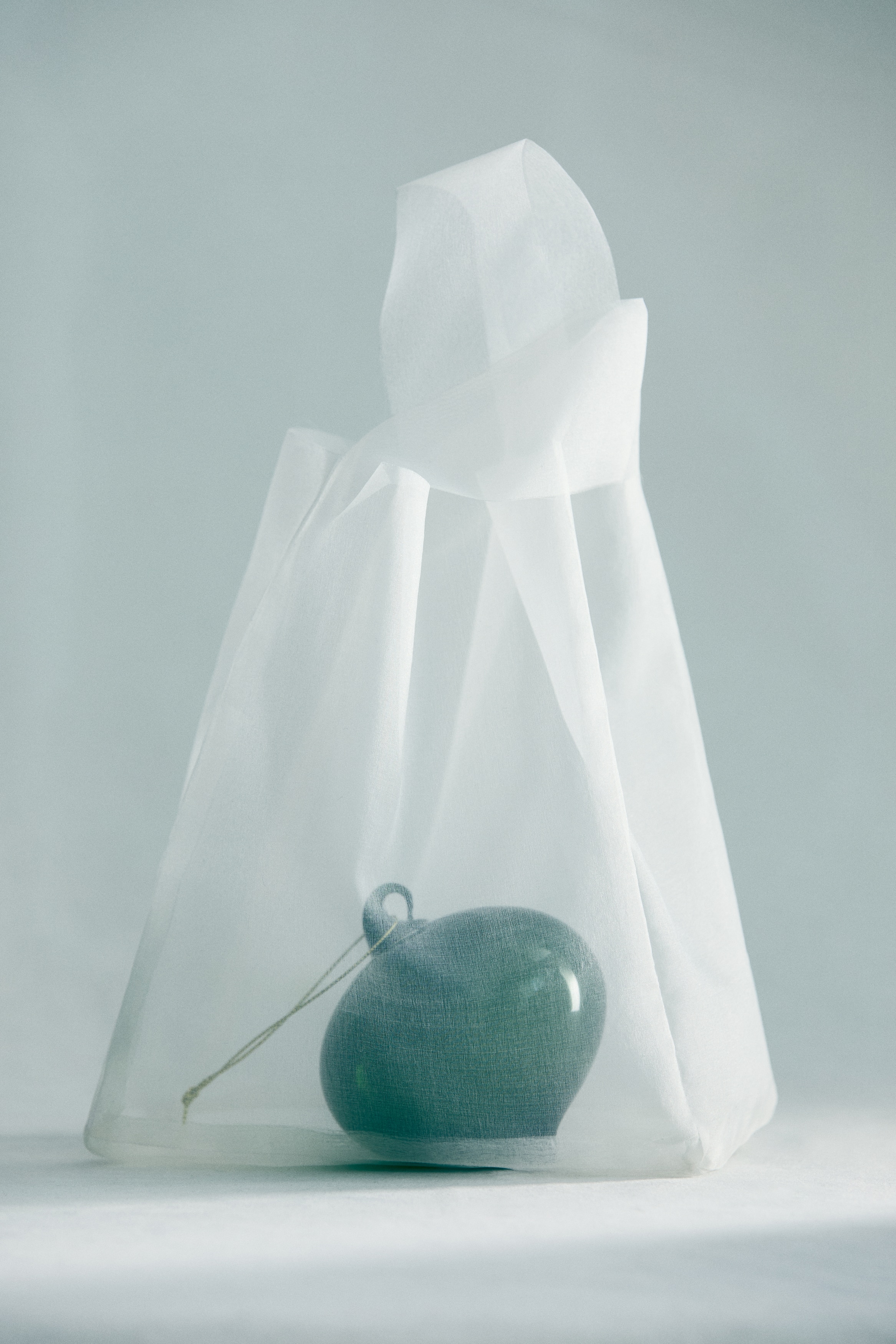 Julekugle i glas - Mørkegrøn