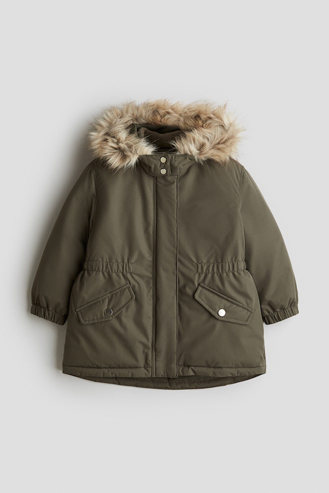 Wasserabweisender Parka - Khakigrün/Rosa - 1
