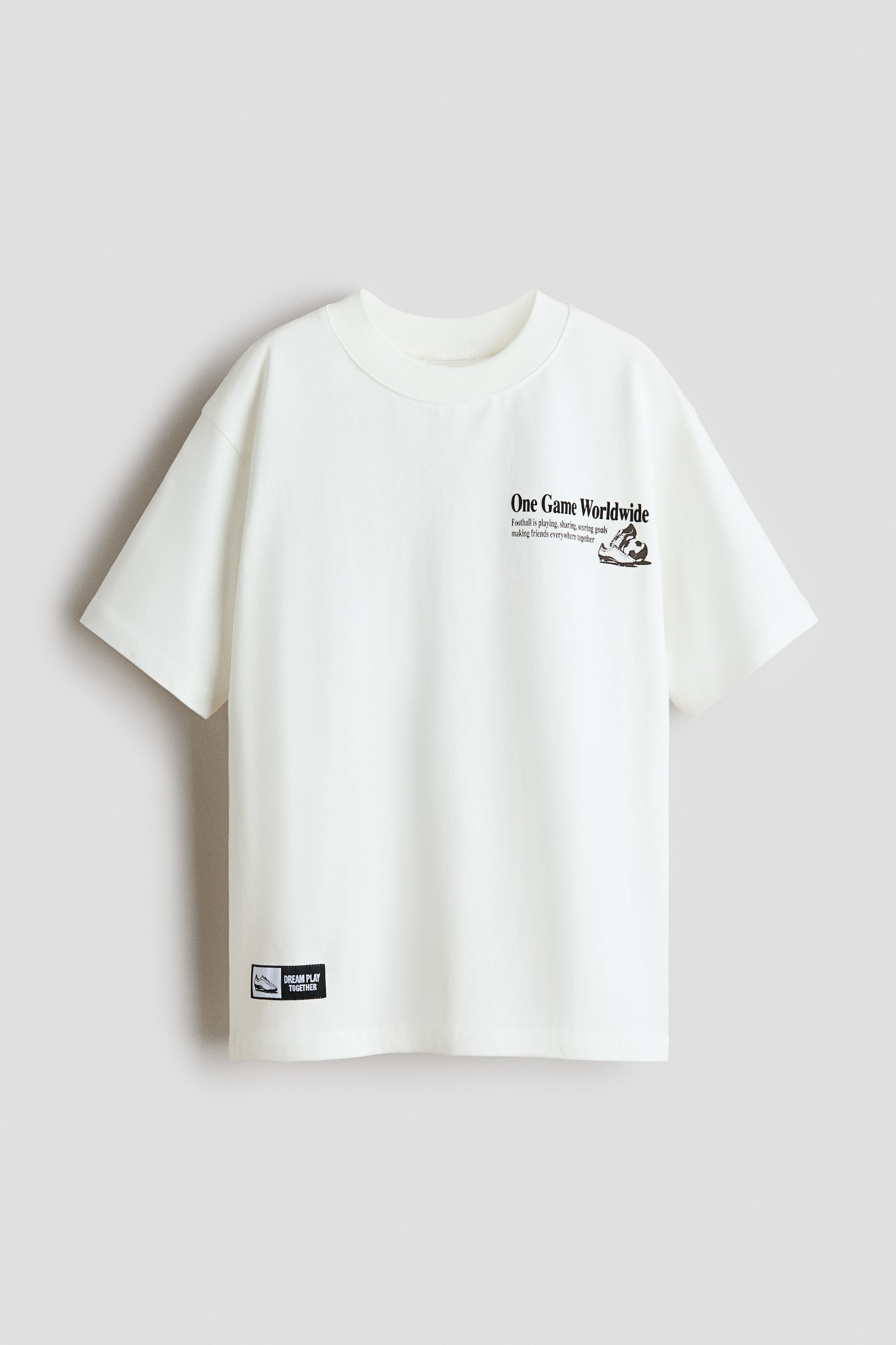 View larger image: Printed T-shirt - Ivory/Football - Kids | H&M 1