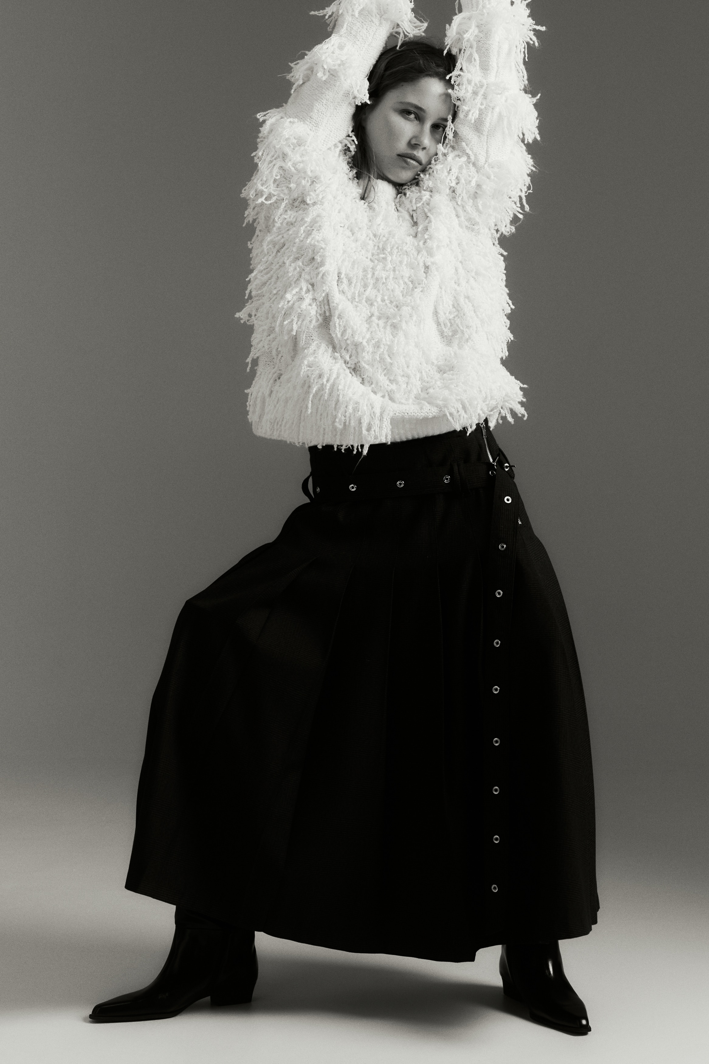 Fringed jumper