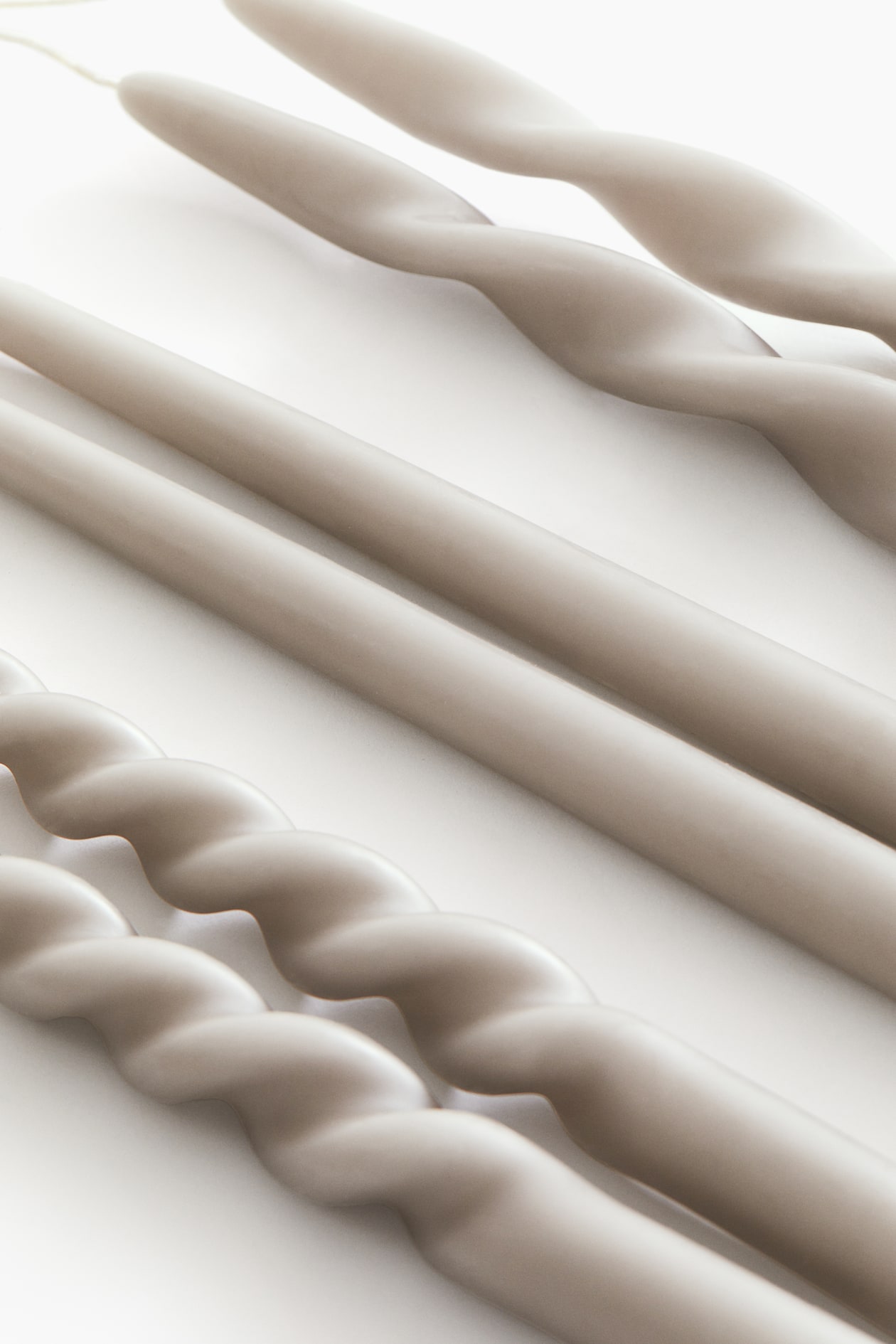 Candele Laccate Tortiglione Cereria Di Giorgio - 6 Pezzi, Nero, &Oslash;2.2cm, H21cm