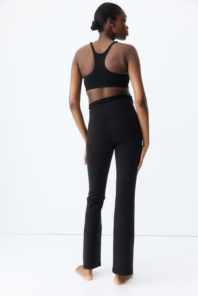 MAMA Flared Sports Leggings with SoftMove™-Black - 5