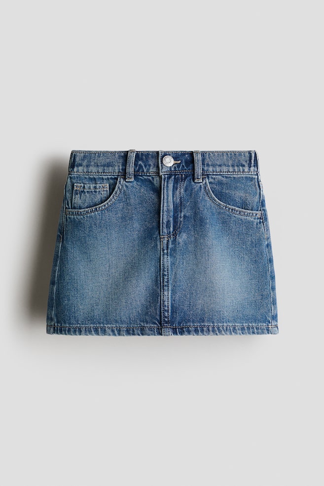 Jupe en denim - Bleu denim foncé/Bleu denim/Bleu denim clair/Gris denim clair/Crème/pois/Rose/Bleu denim - 1