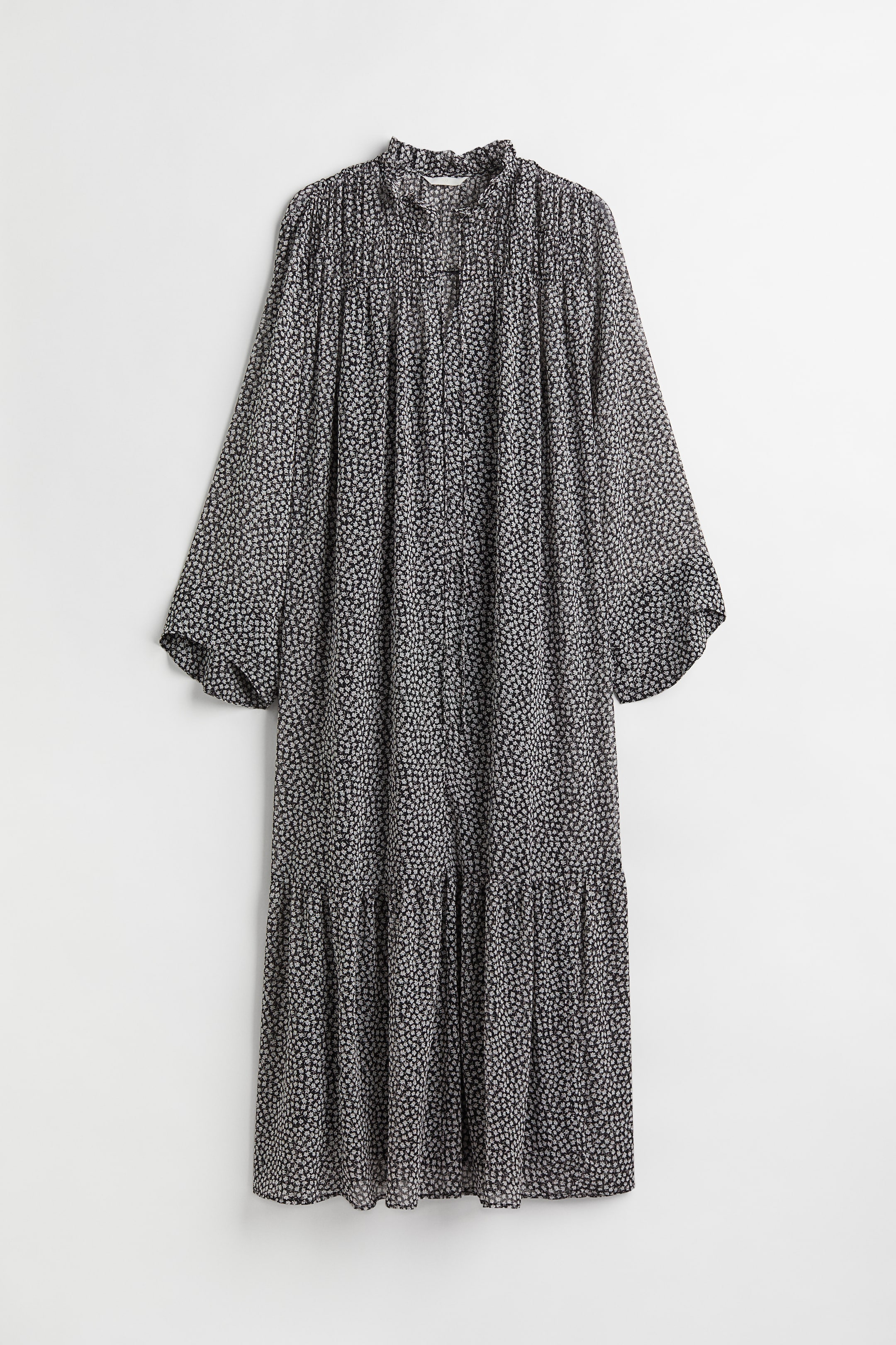 View larger image: H&M+ Long chiffon dress - Black/Floral - Ladies | H&M 1