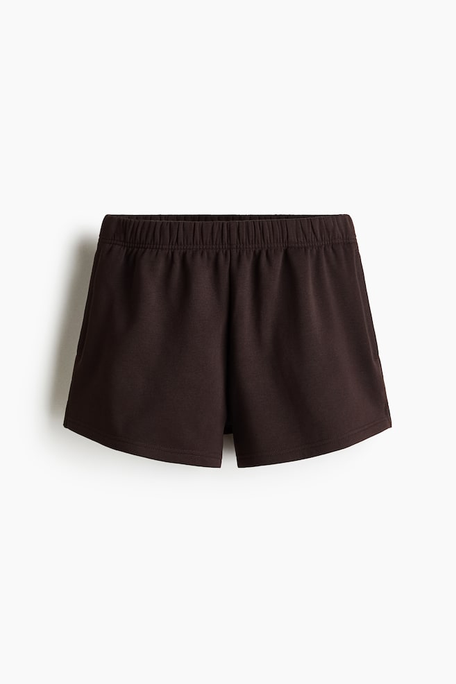Pantaloni scurți din molton - Maro-închis/Negru/Galben-deschis/Gri-deschis melanj/Roz-deschis - 1