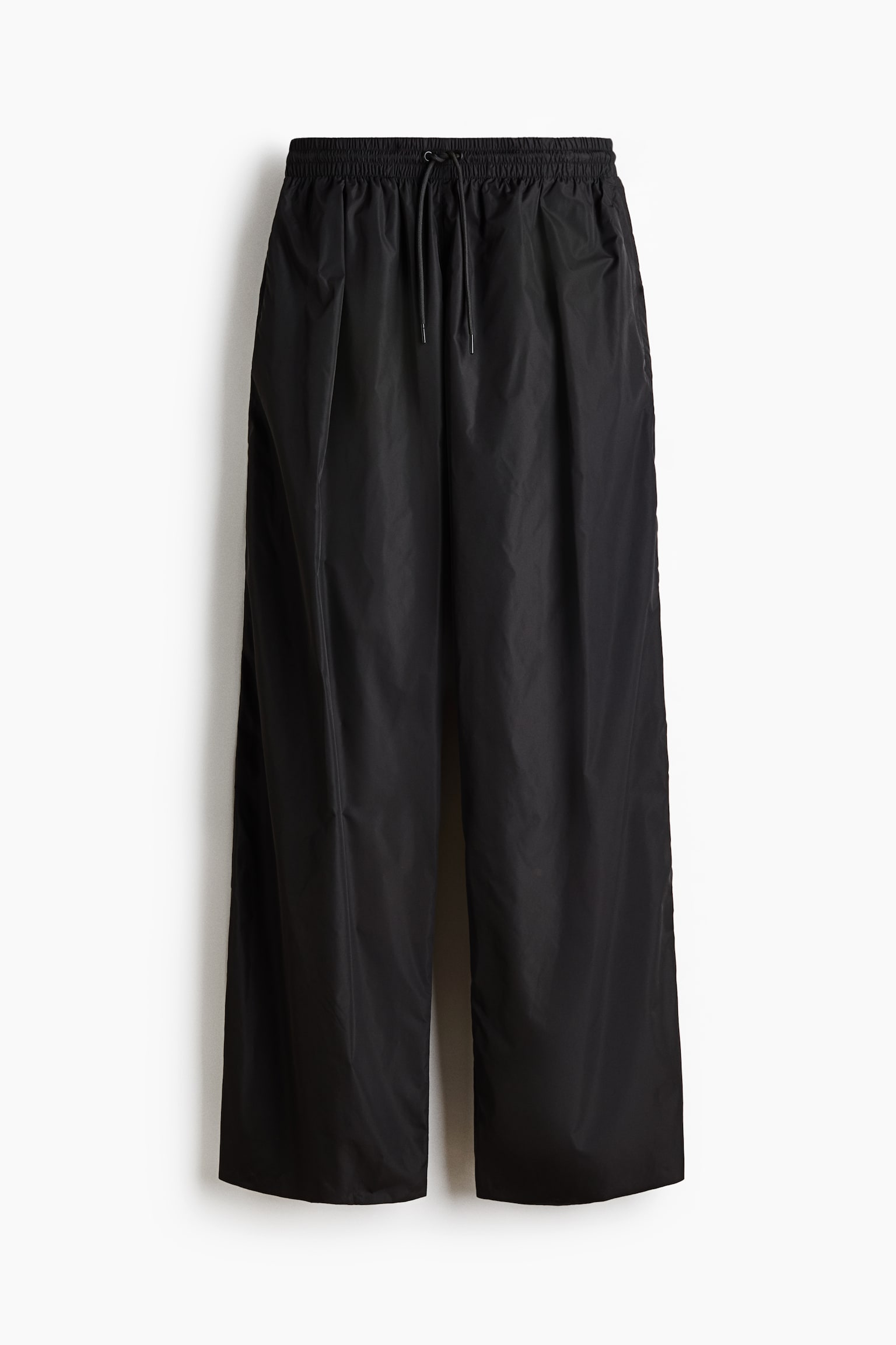 Nylon track pants - Black - 1