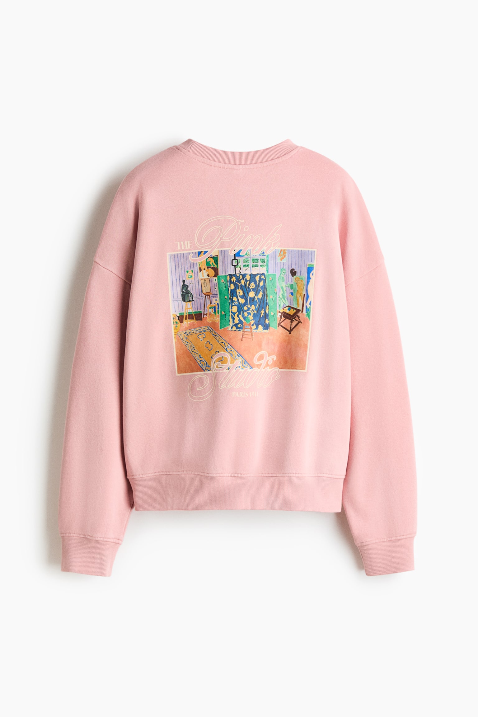Oversized print-motif sweatshirt - Pink/Matisse/Blue/Monet/Light beige/Cezanne - 3