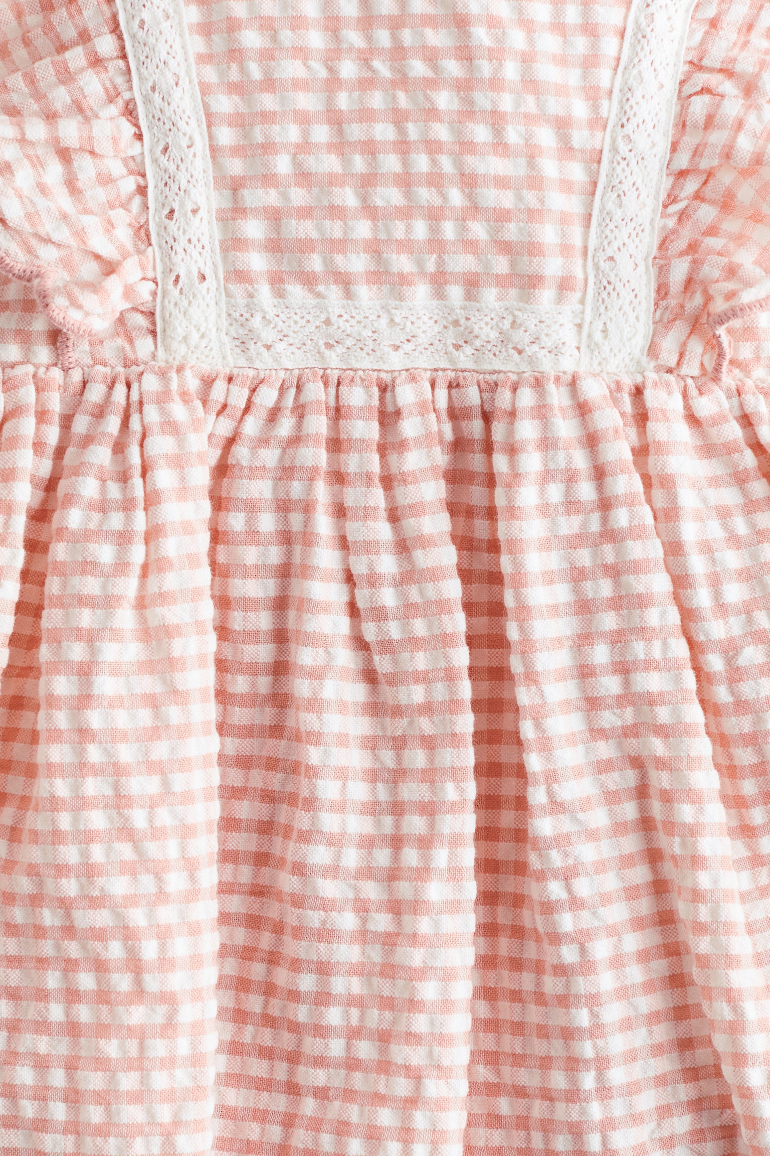 Cotton muslin bodysuit dress - Rose clair/carreaux/Crème/fleuri/Yellow/Floral - 2