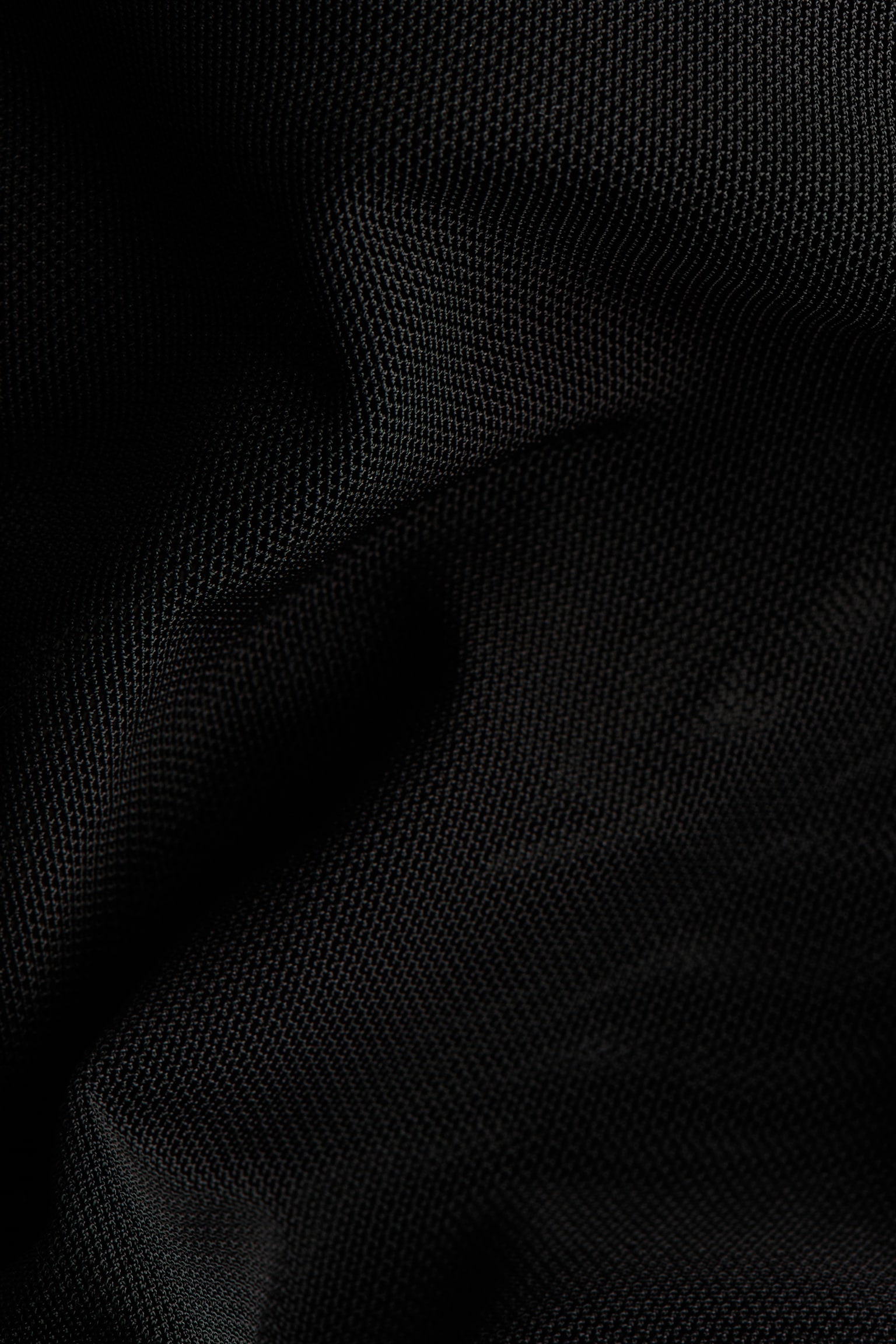 Flared Mesh Dress - Black - 6