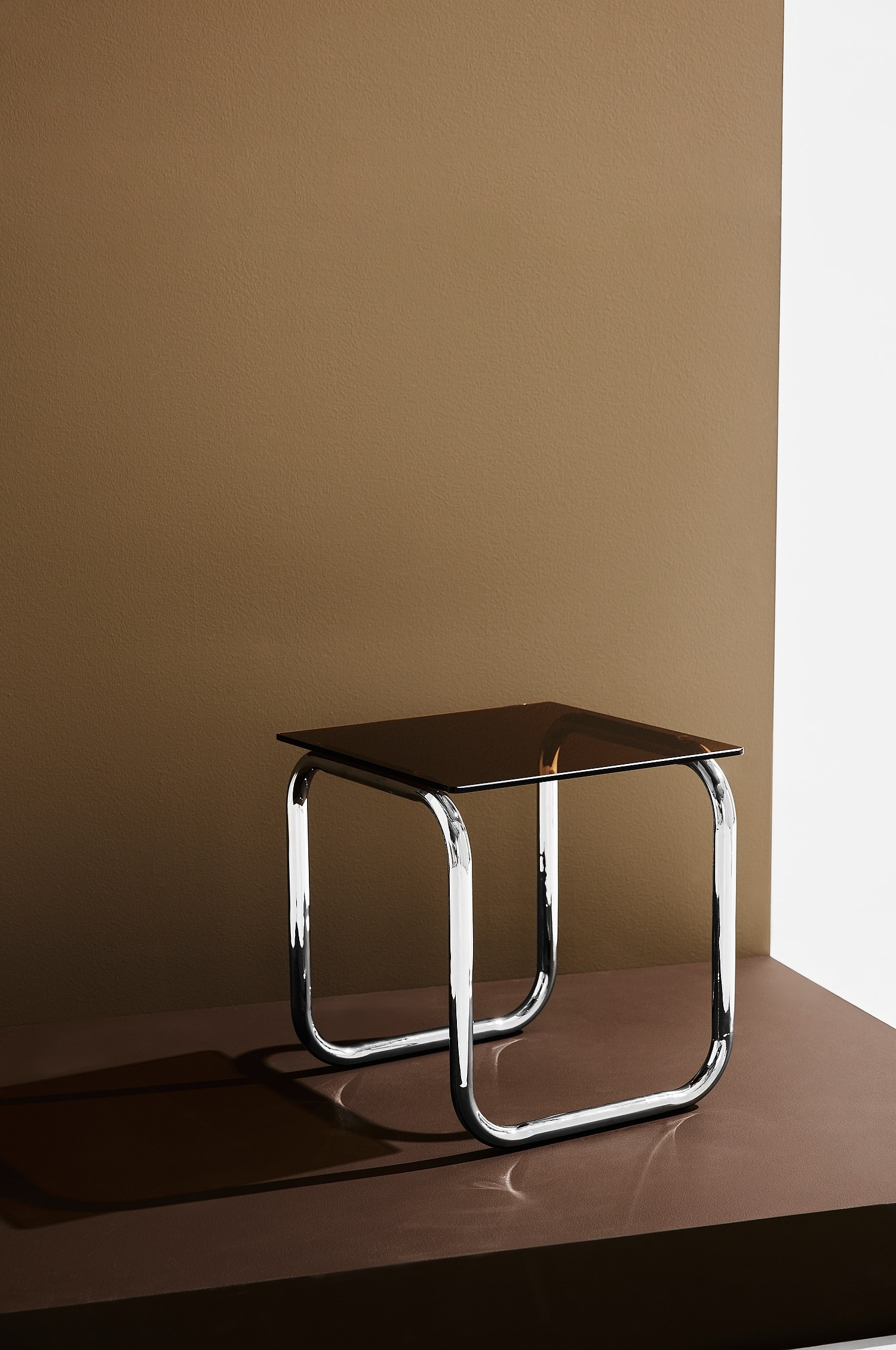 Lulu Sidebord Krom/glas - Brunt Glas/Transparent