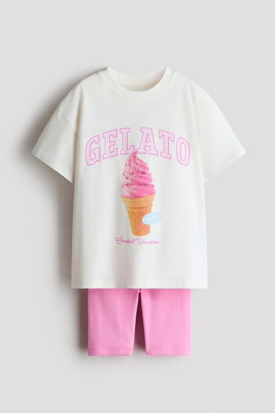 Детские брюки H&M 2-Piece Cotton Jersey Set