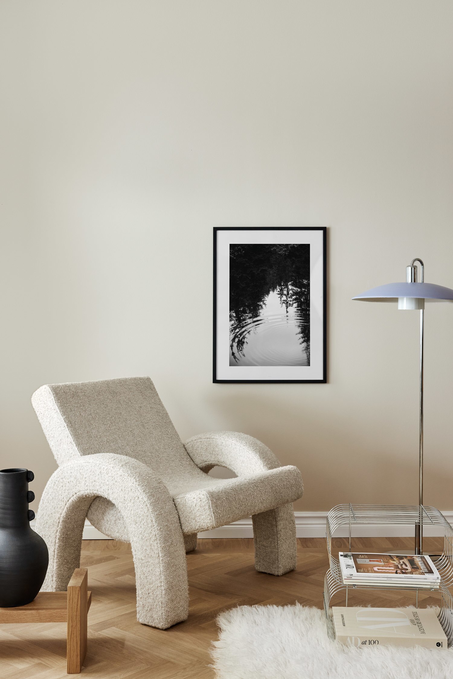 Reflecting Forest Plakat-Sort/hvid