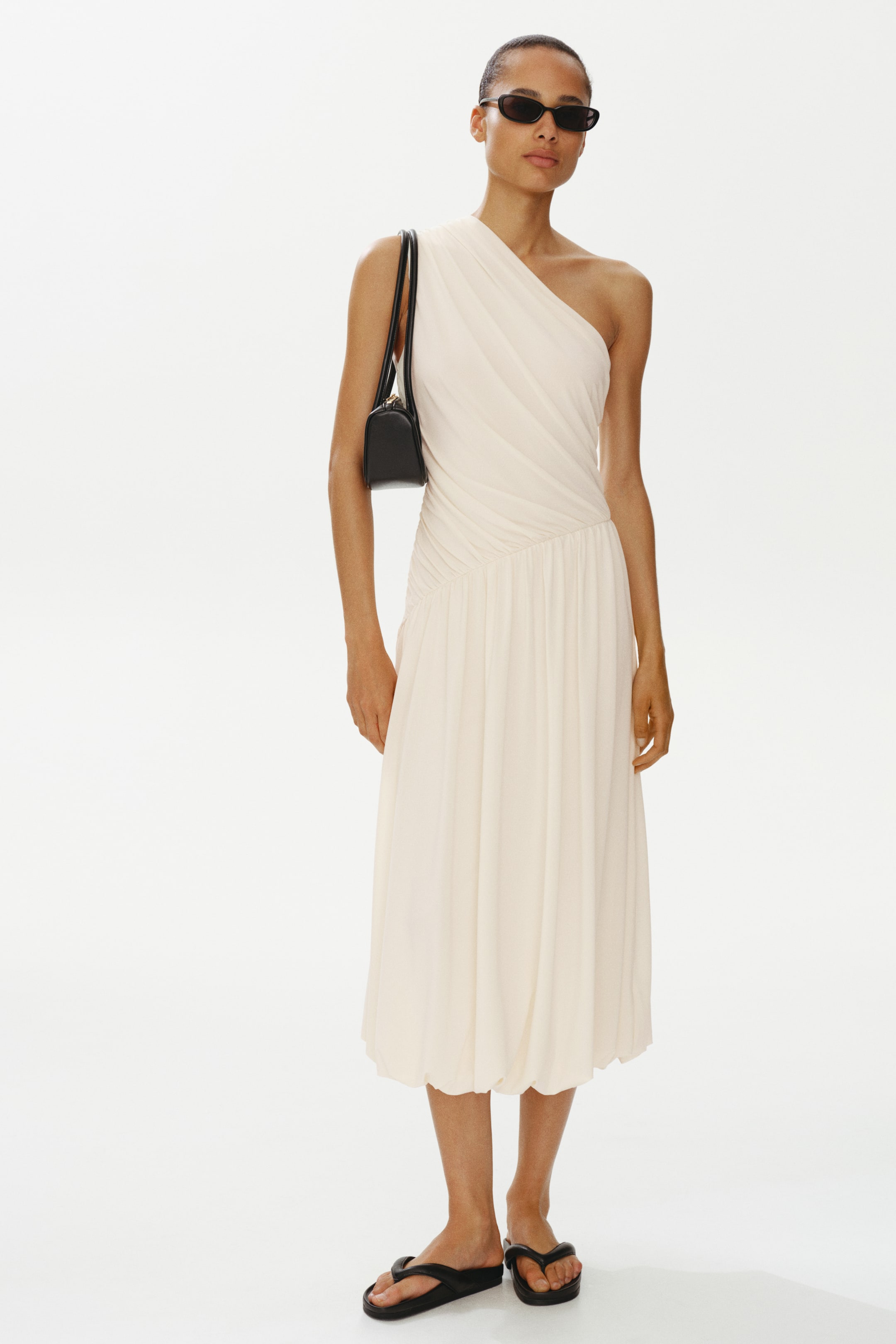 Женские платья H&M Bubble-Hem One-Shoulder Dress — фото 6