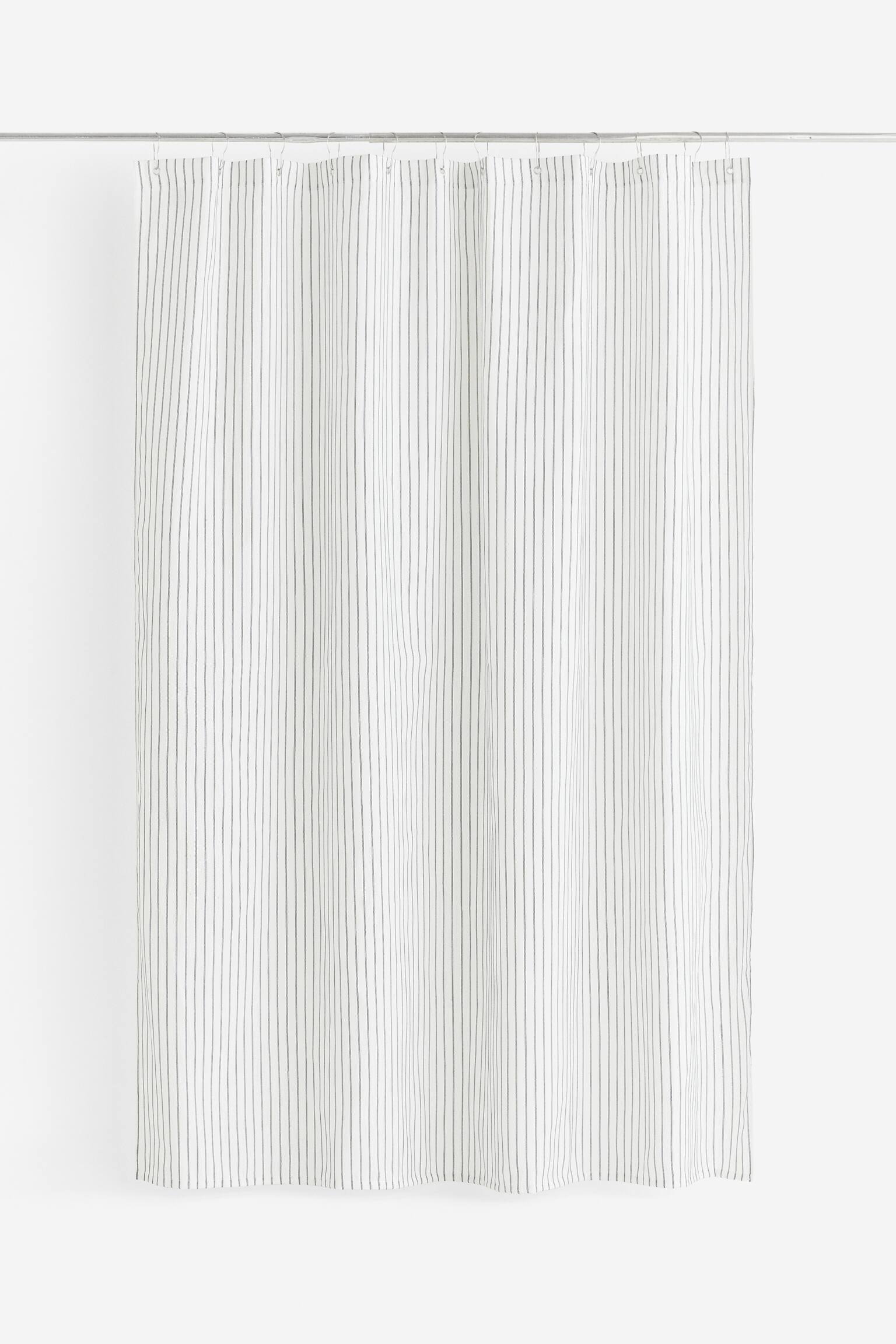 Striped shower curtain - White/Striped/Light pink/Striped - 2