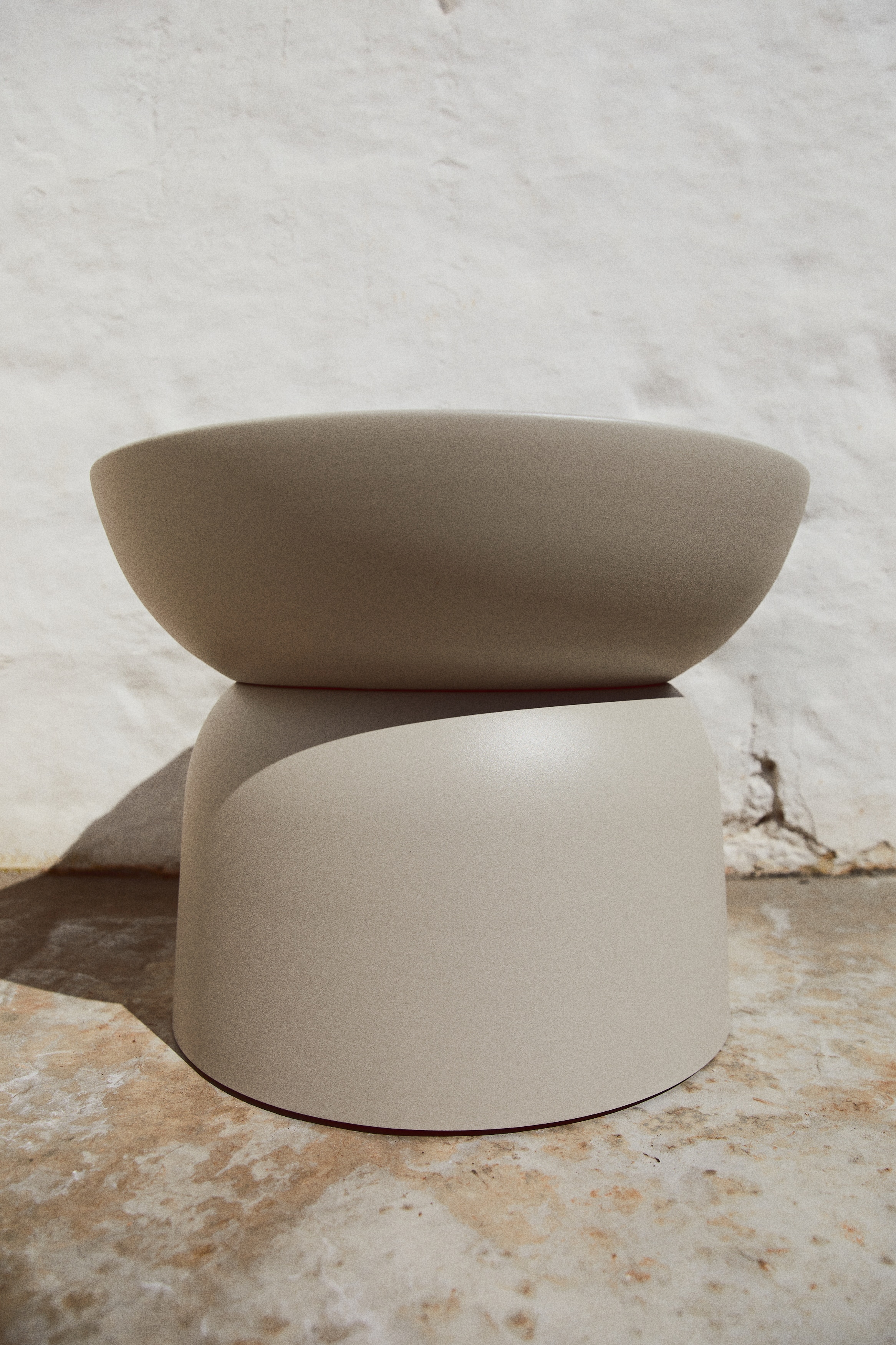 Mesa de centro em metal - Bege acinzentado/Preto/Verde oliva