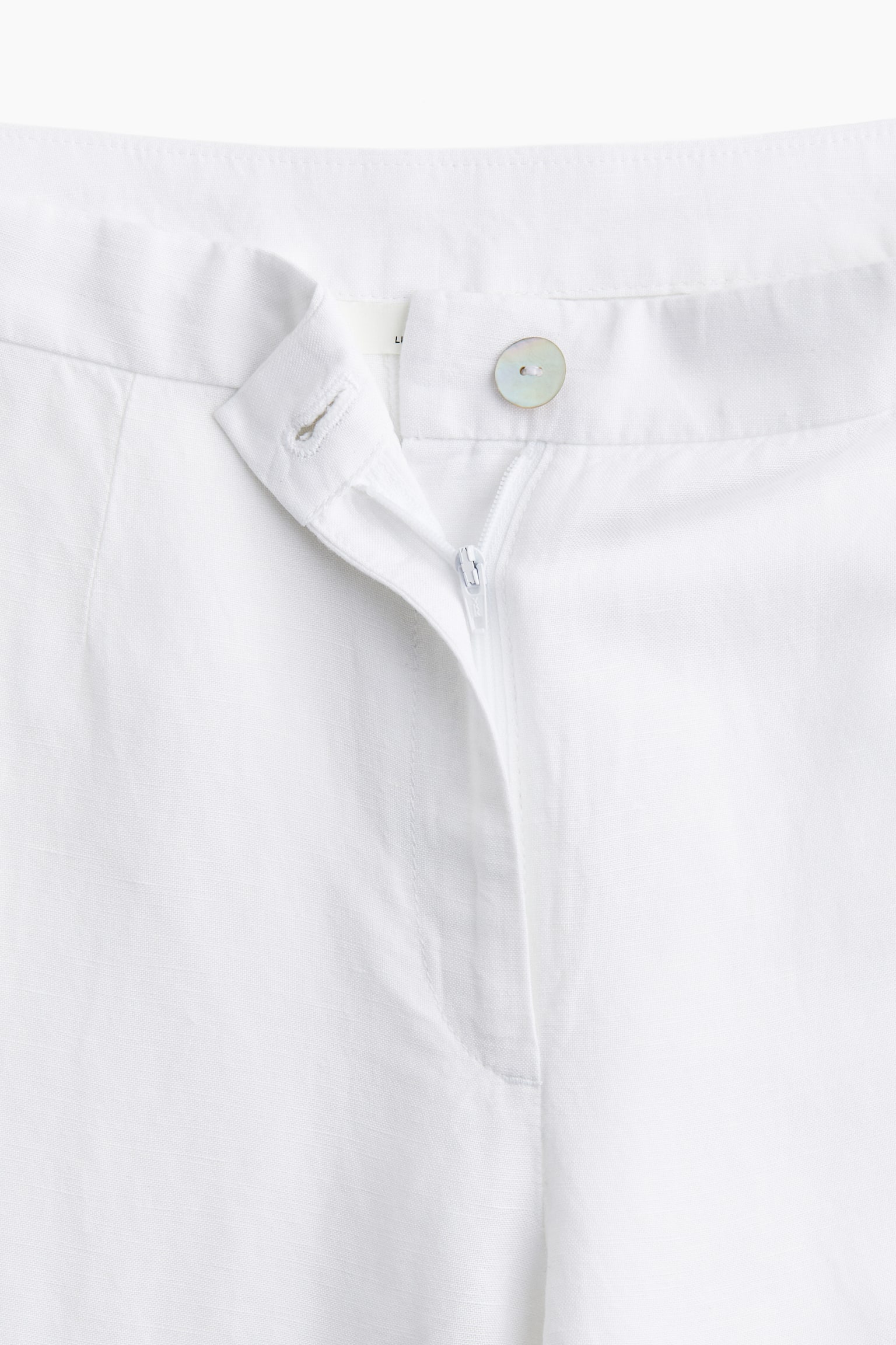 Linen Blend Pants - White/Natural white/Black/Beige - 4