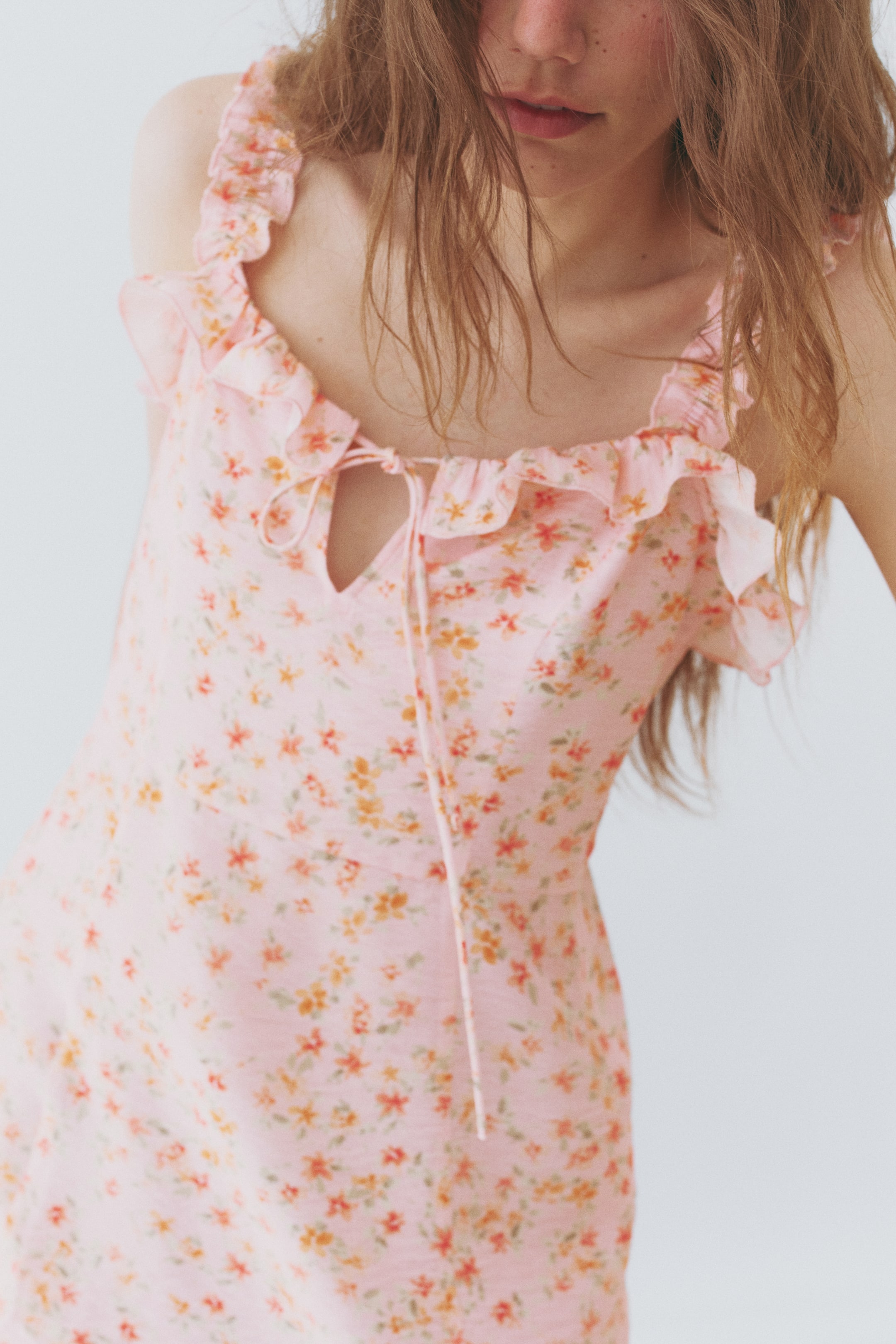 Ruffled Crêpe Dress