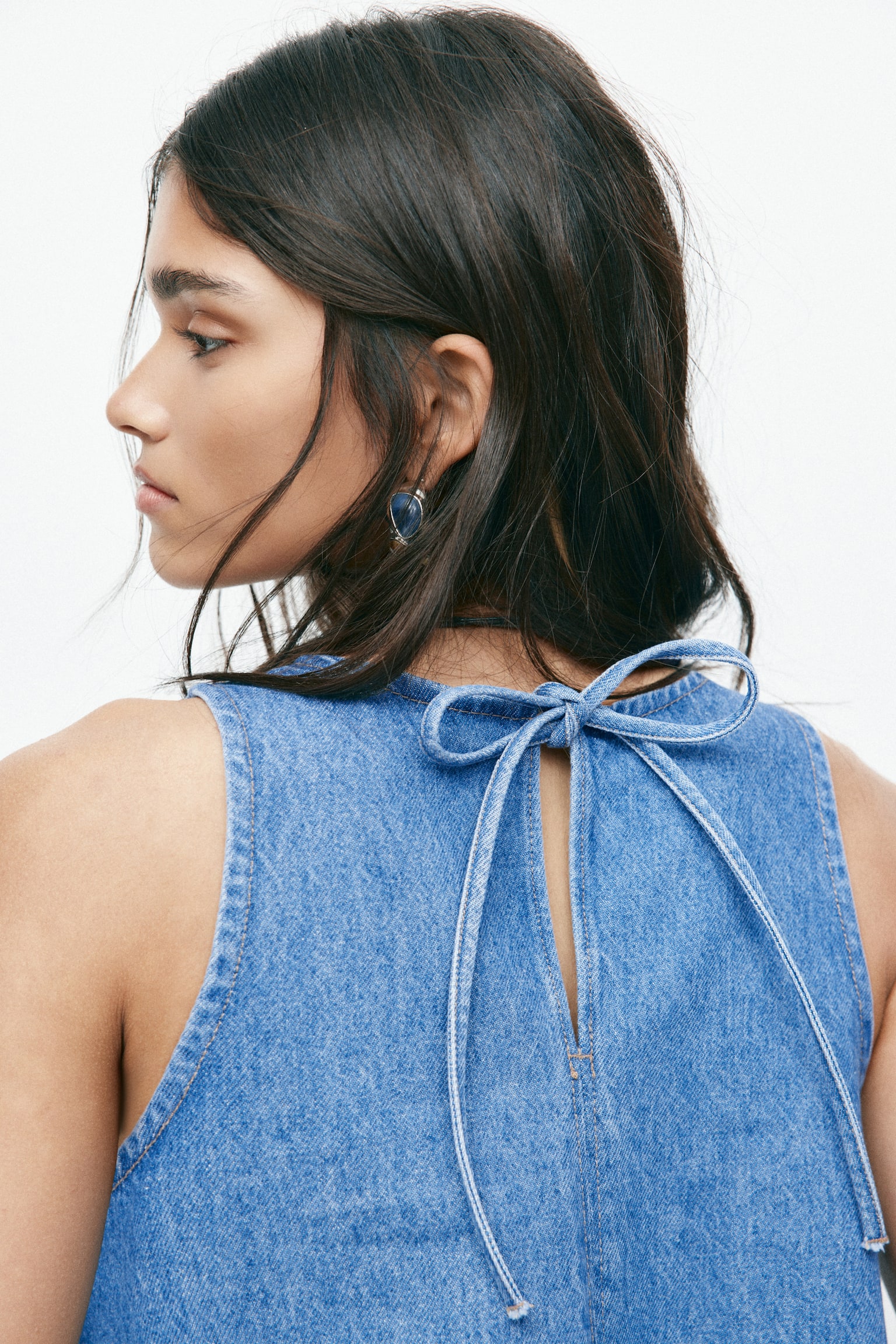 A-line denim dress - Denim blue - 6