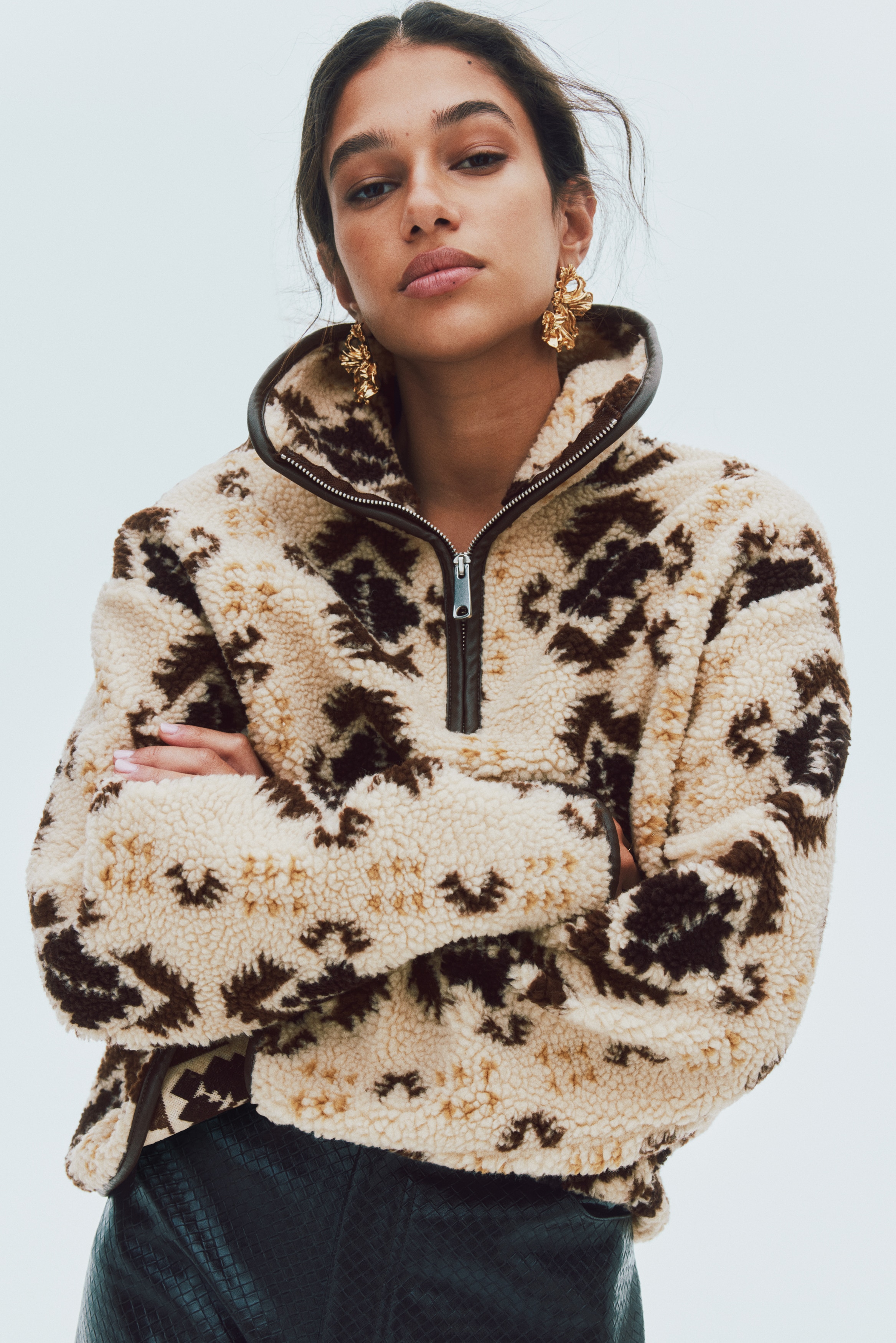 ［新品］TEDDY FRESH Tapestry Half Zip Jacket Teddy Fresh Tapestry Zip-Front Shirt | Urban Outfitters