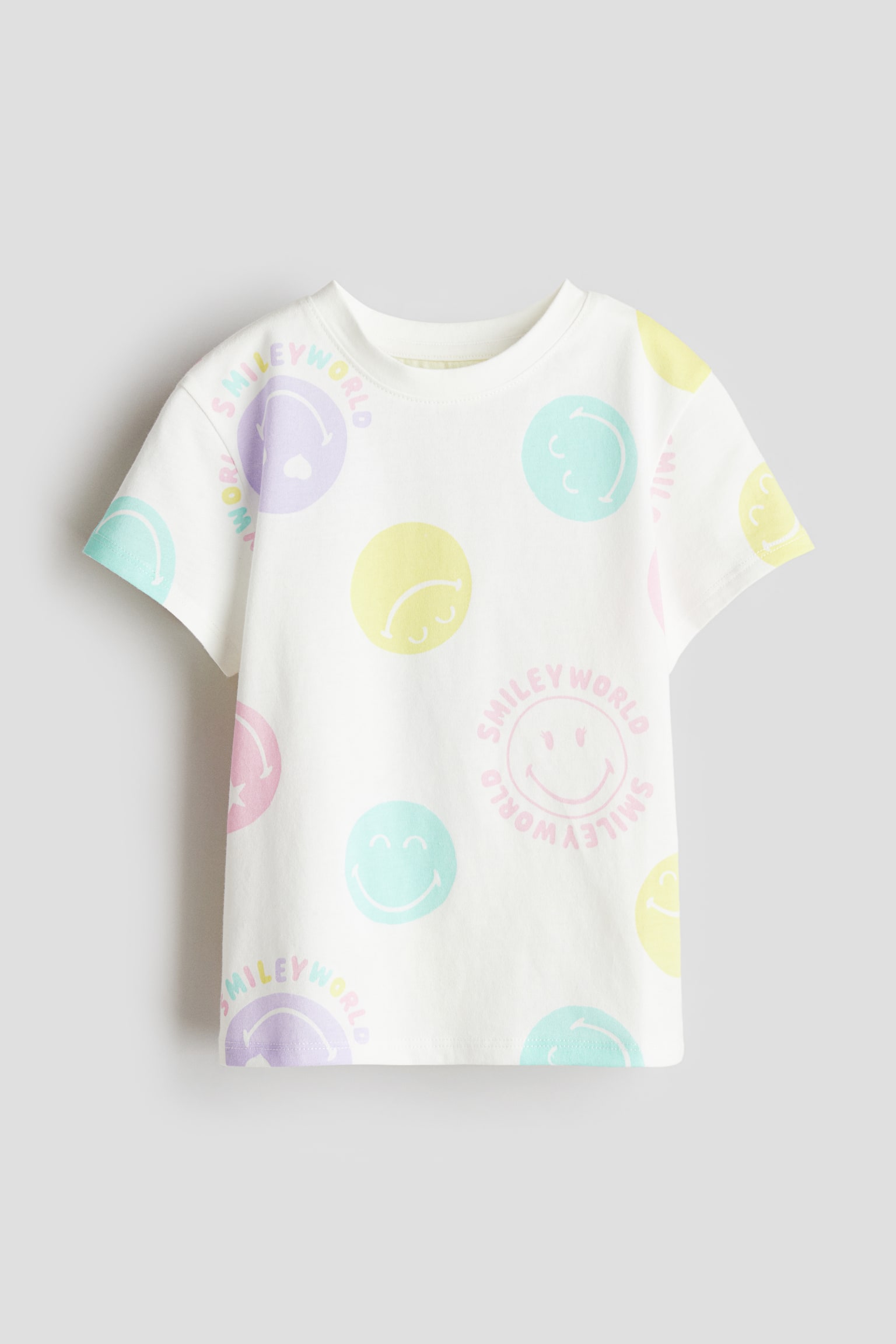 Printed T-shirt - White/SmileyWorld®/Light pink/SmileyWorld®/Light pink/Barbie/Light pink/Barbie - 1