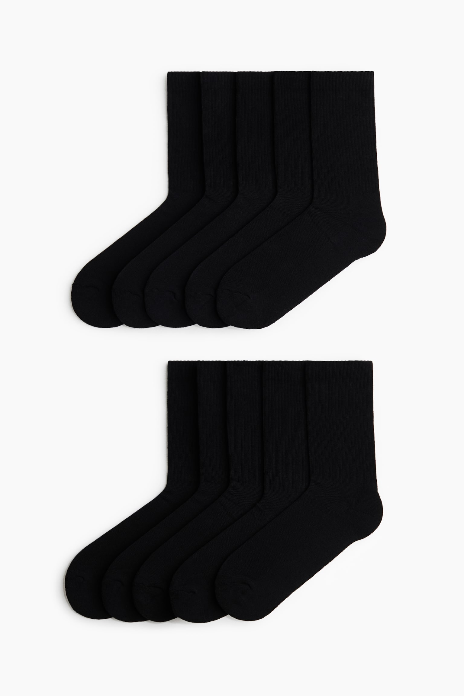 מארז 5 זוגות גרביים Lycra®‎ - שחור/לבן - 1