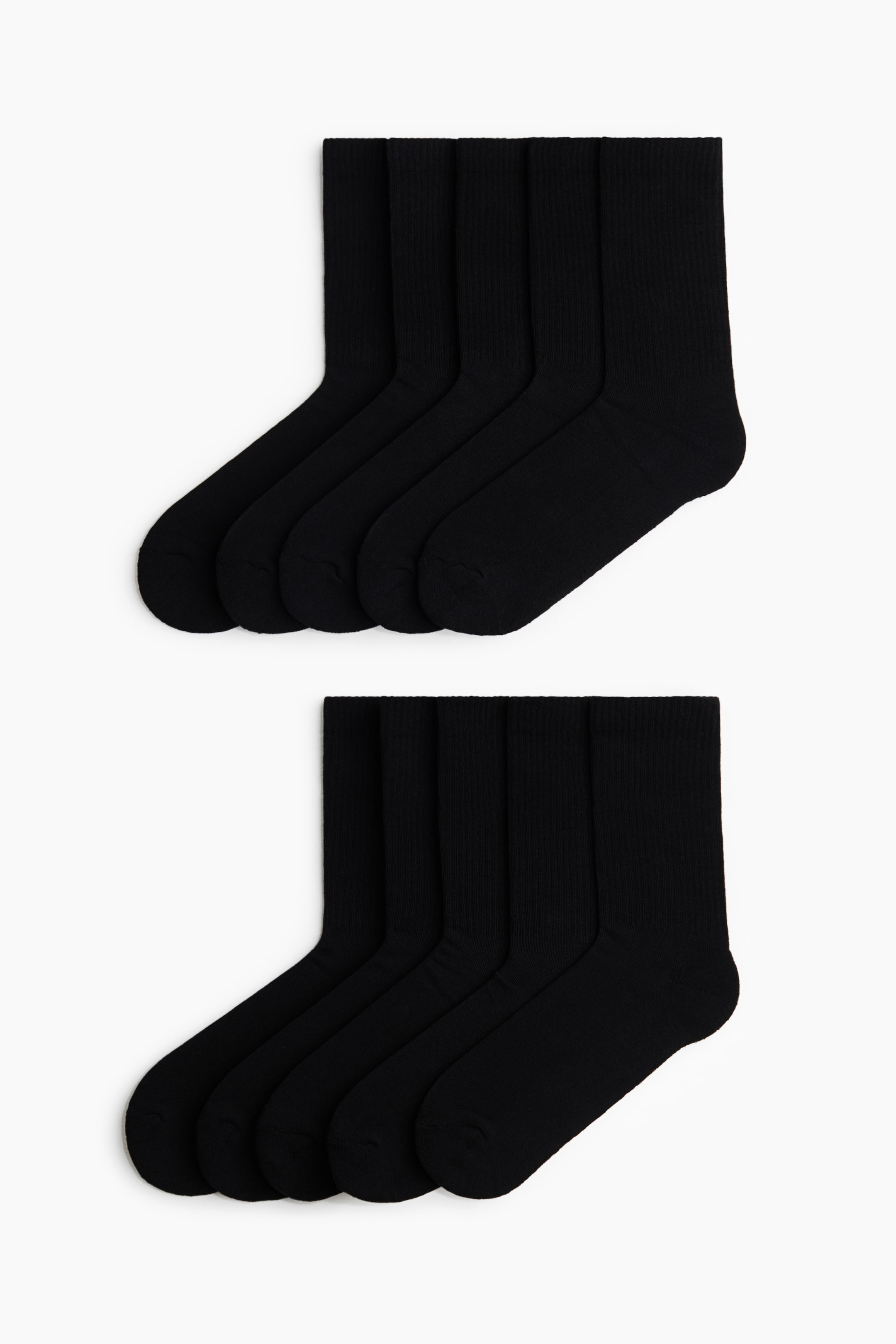 הצגת תמונה גדולה יותר: מארז 5 זוגות גרביים Lycra® - שחור - Men | H&M IL 1