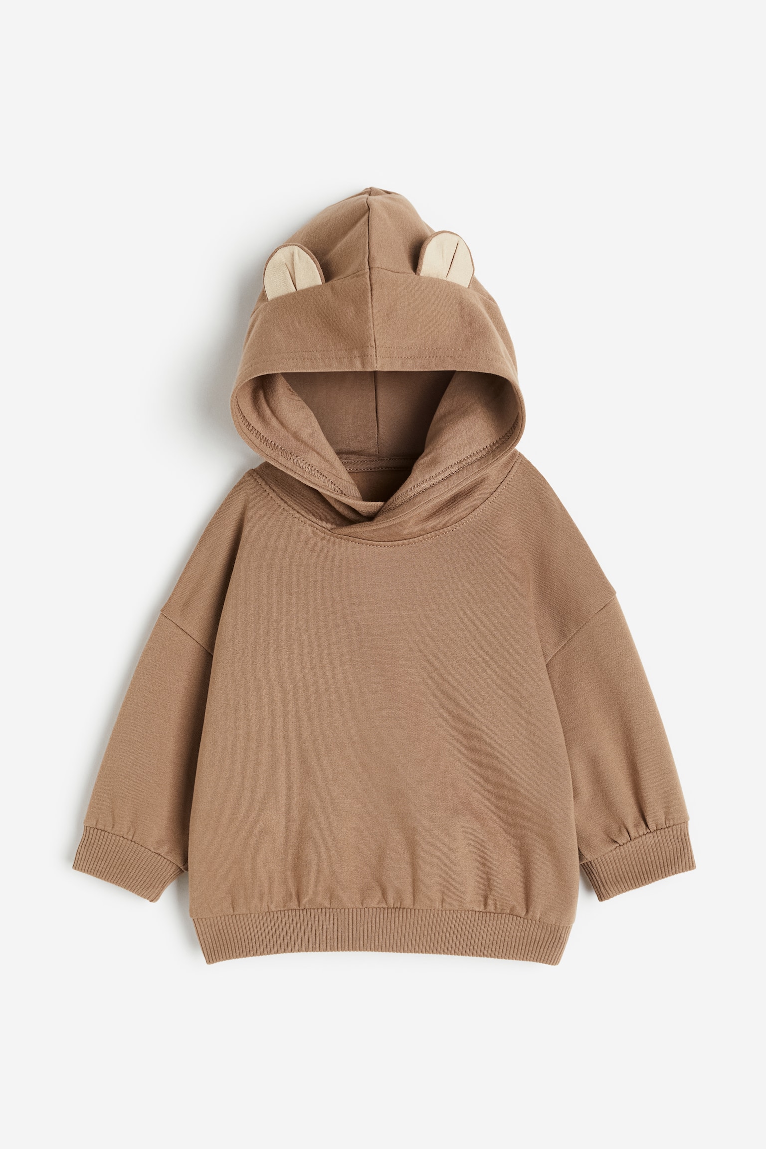 Block-coloured hoodie - Light brown/Beige/Block-coloured - 1