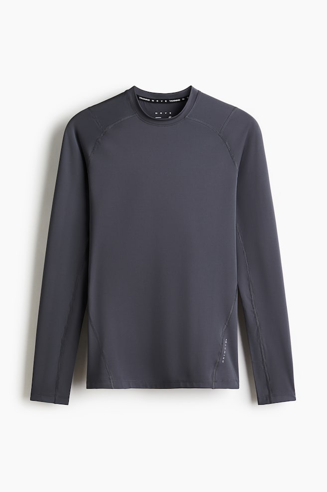 Compression Fit Sports top with DryMove™ - Dark grey/Black - 1