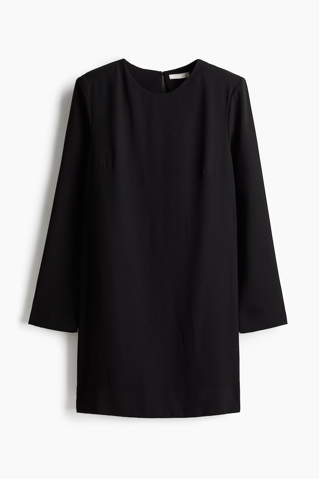 Shoulder-pad dress - Black - 1