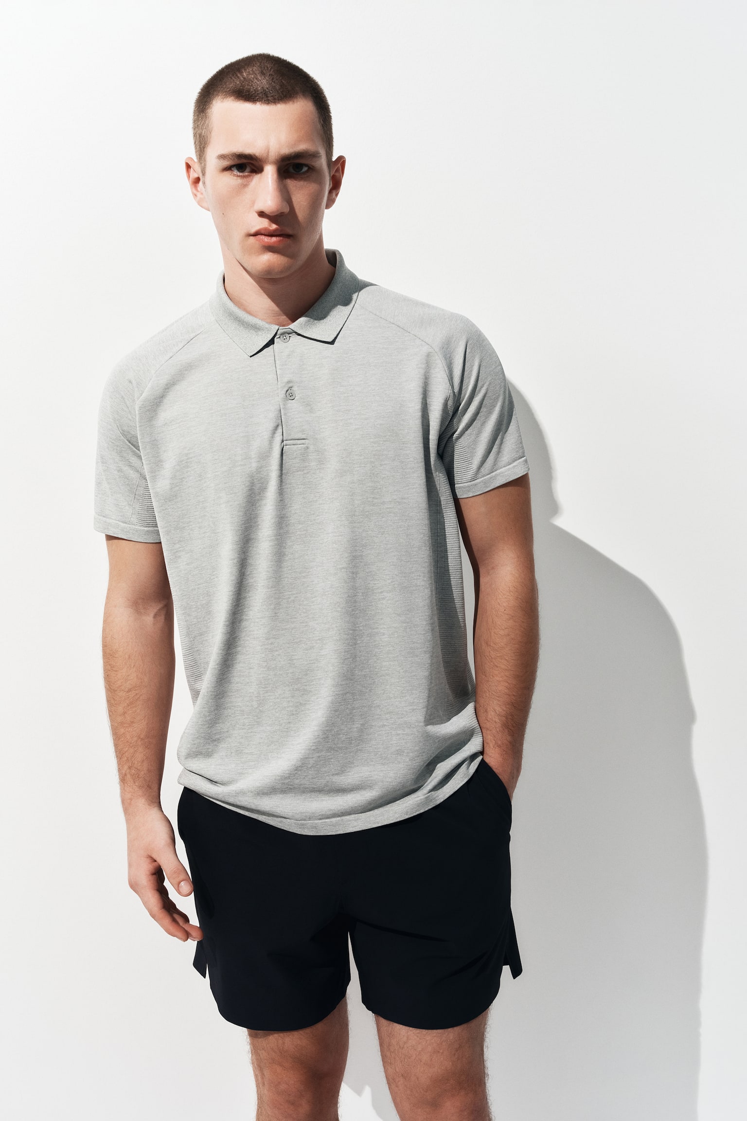 Regular Fit Tennis T-shirt with DryMove™-Light grey marl - 9