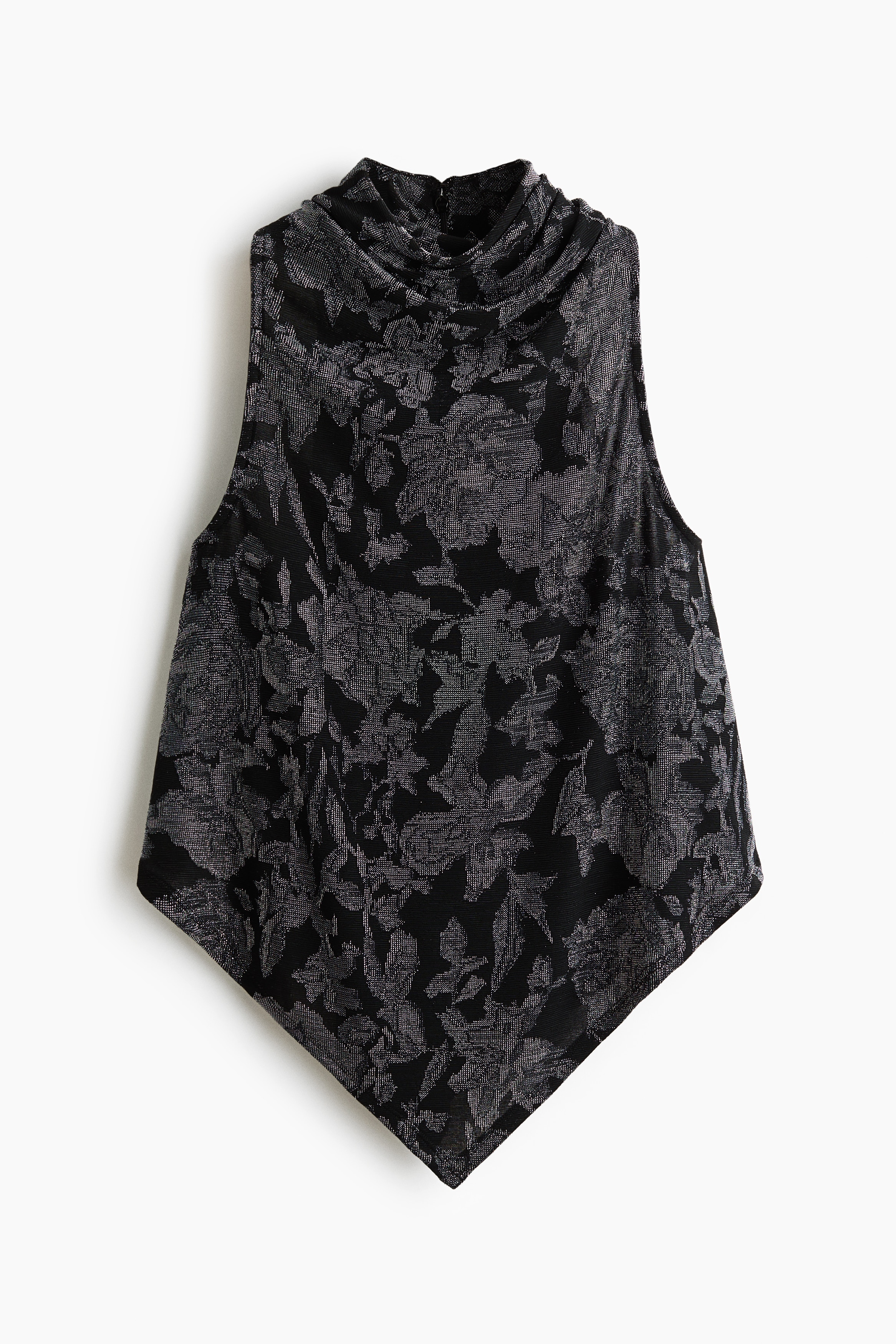 Top in jersey jacquard glitter