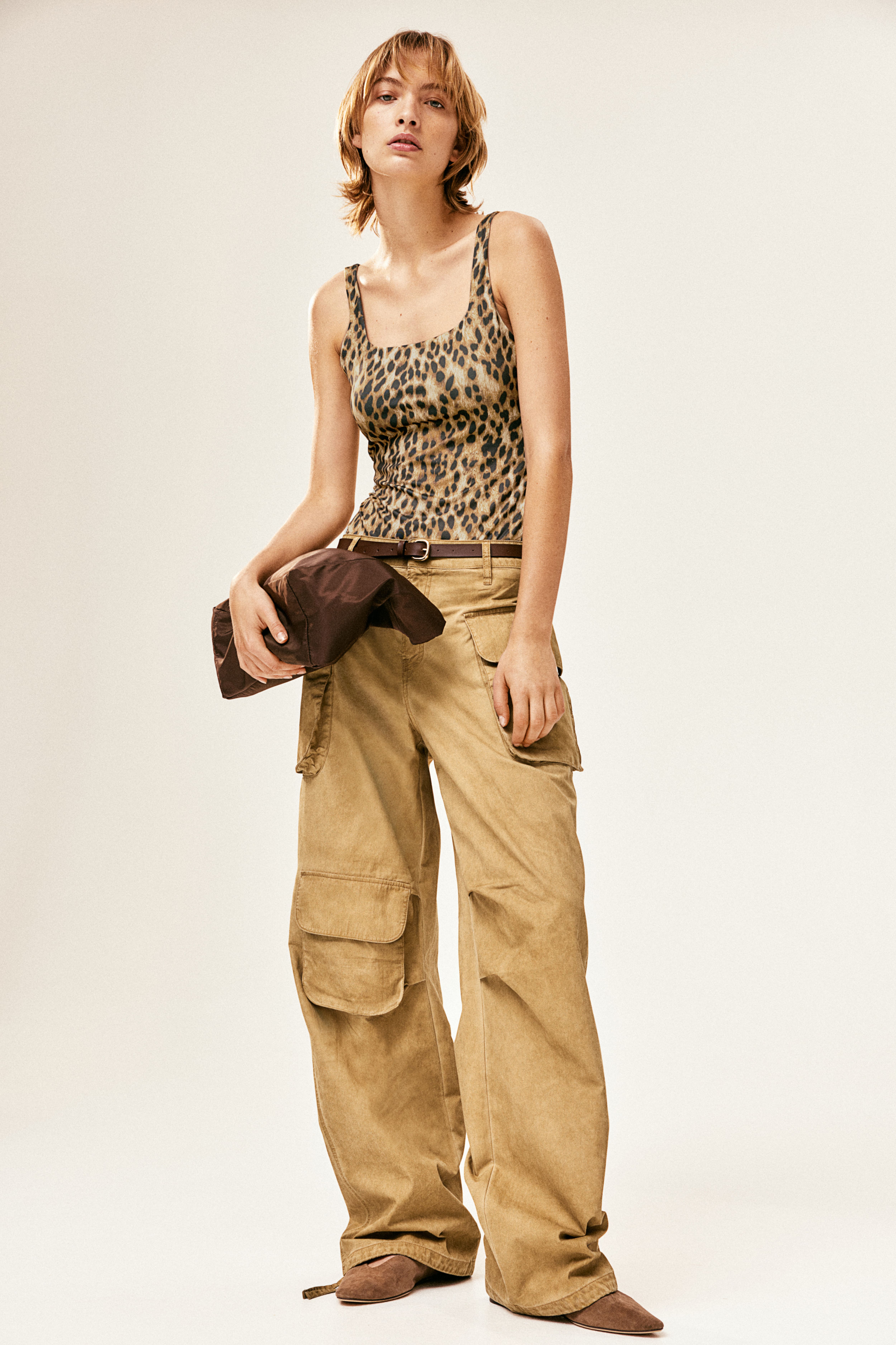 H M Ladies Wide leg Cargo Pants