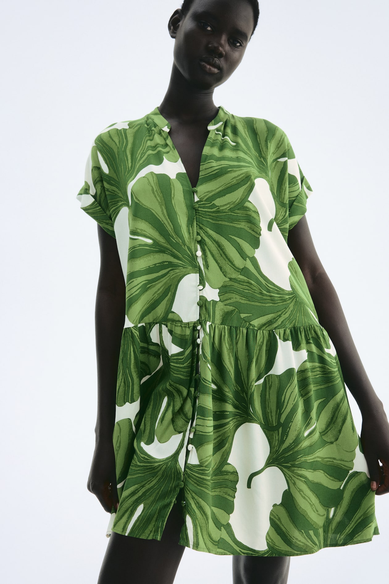 Crinkled Tunic Dress
