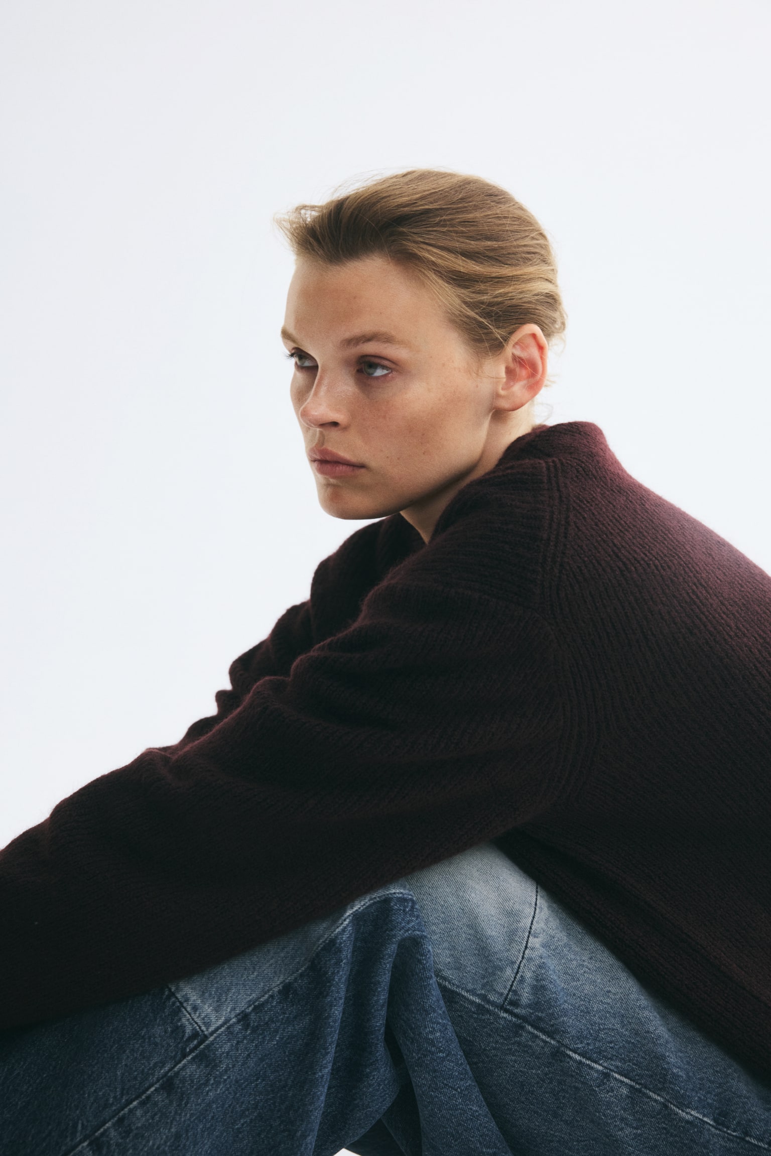 Женский свитер H&M Sweater, цвет: Бордовый — фото 4