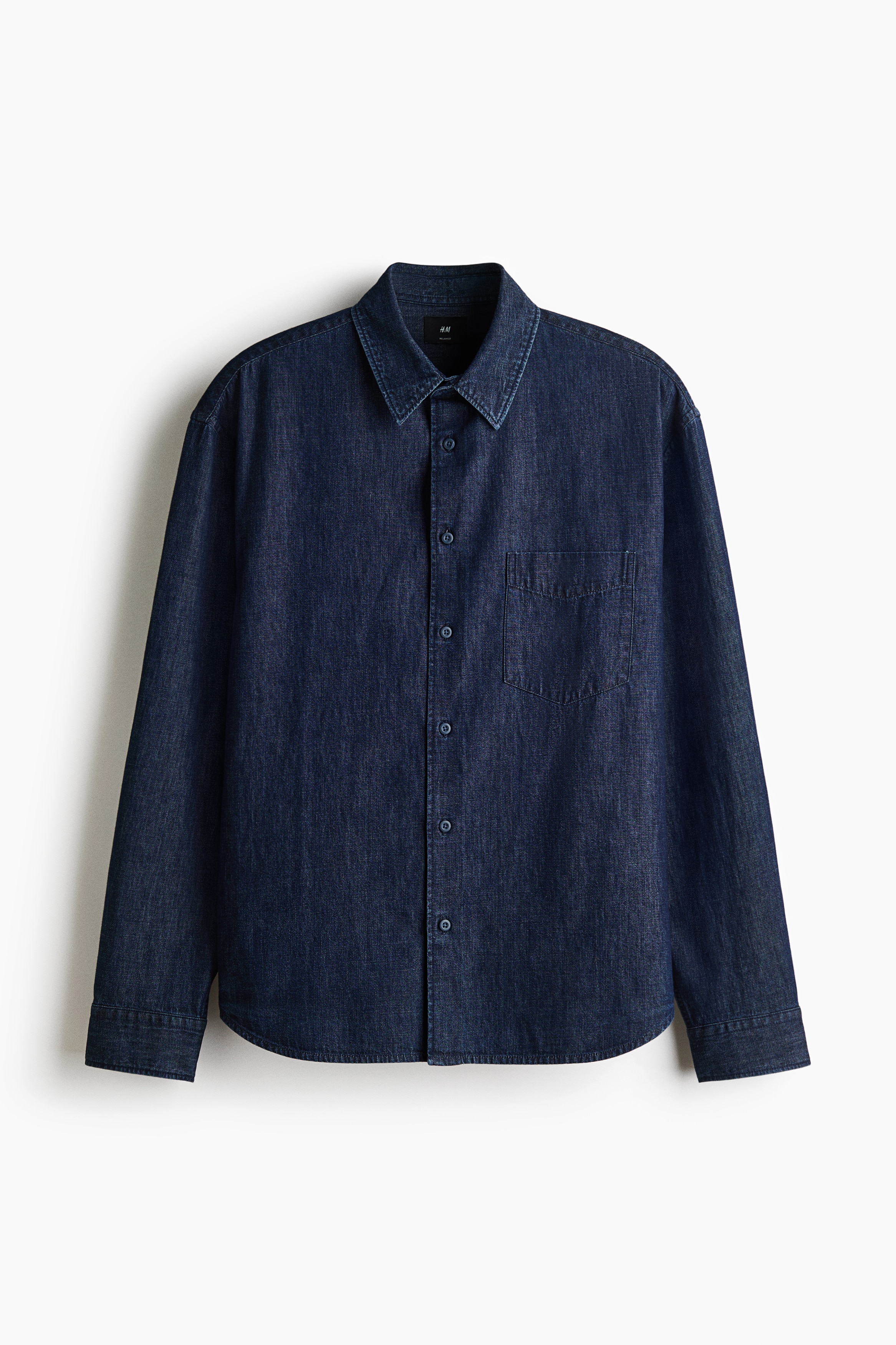 Relaxed Fit Denim shirt - Dark denim blue/Denim blue
