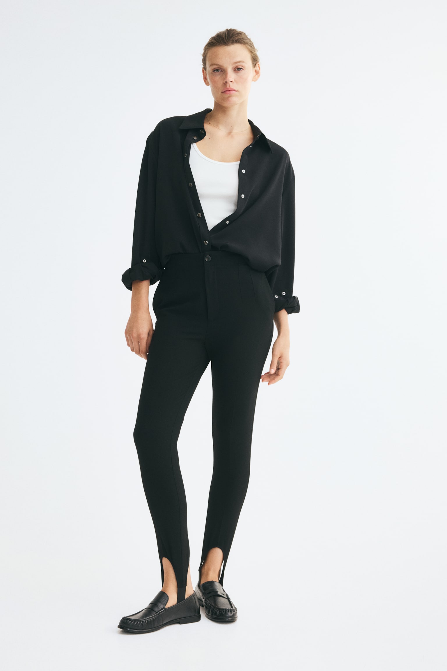 Женские брюки H&M Stirrup, цвет: Чёрный — фото 4