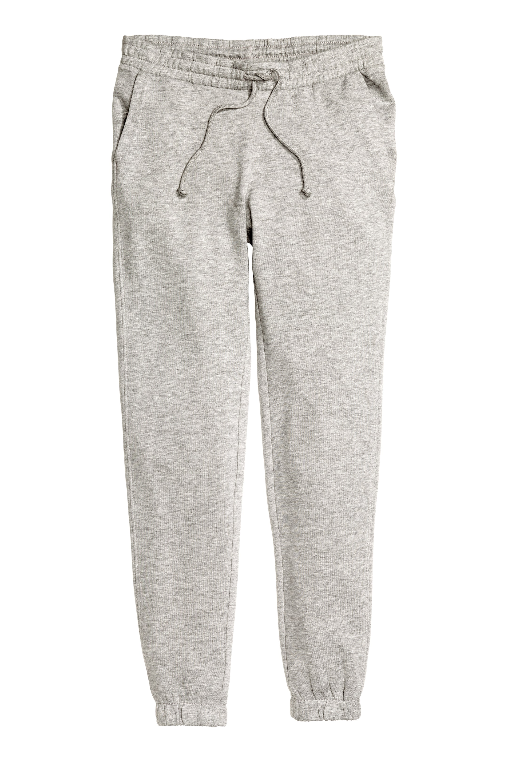 Zobacz większy obraz: Spodnie dresowe Skinny fit - Szary melanż - ONA | H&M PL 1